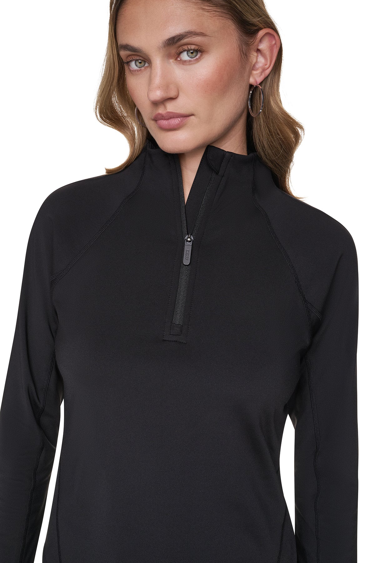 FUNNEL NECK HALF ZIP PULLOVER VIEW 2