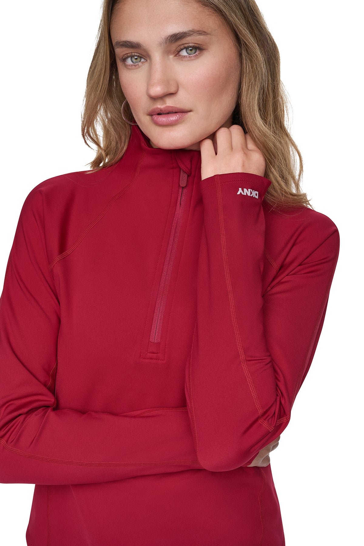 FUNNEL NECK HALF ZIP PULLOVER VIEW 1