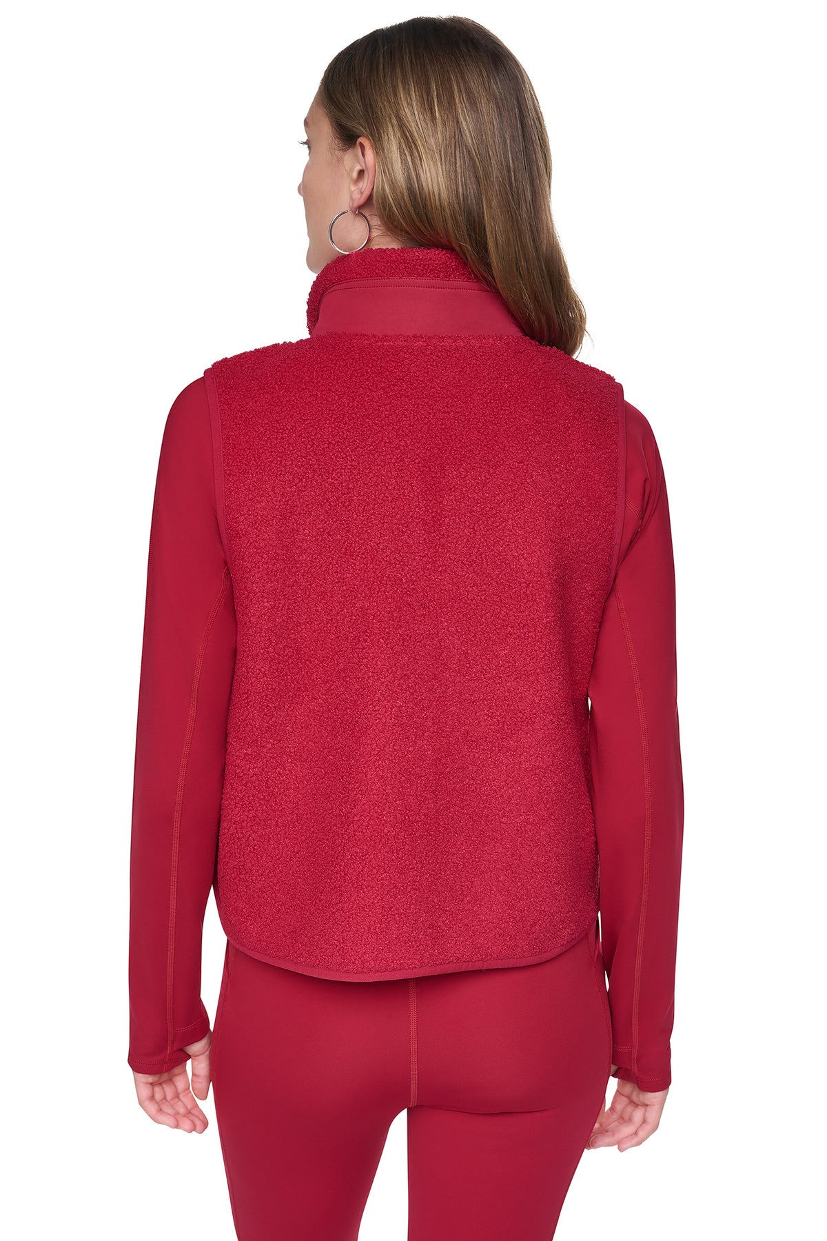 MOCK NECK SHERPA VEST VIEW 2