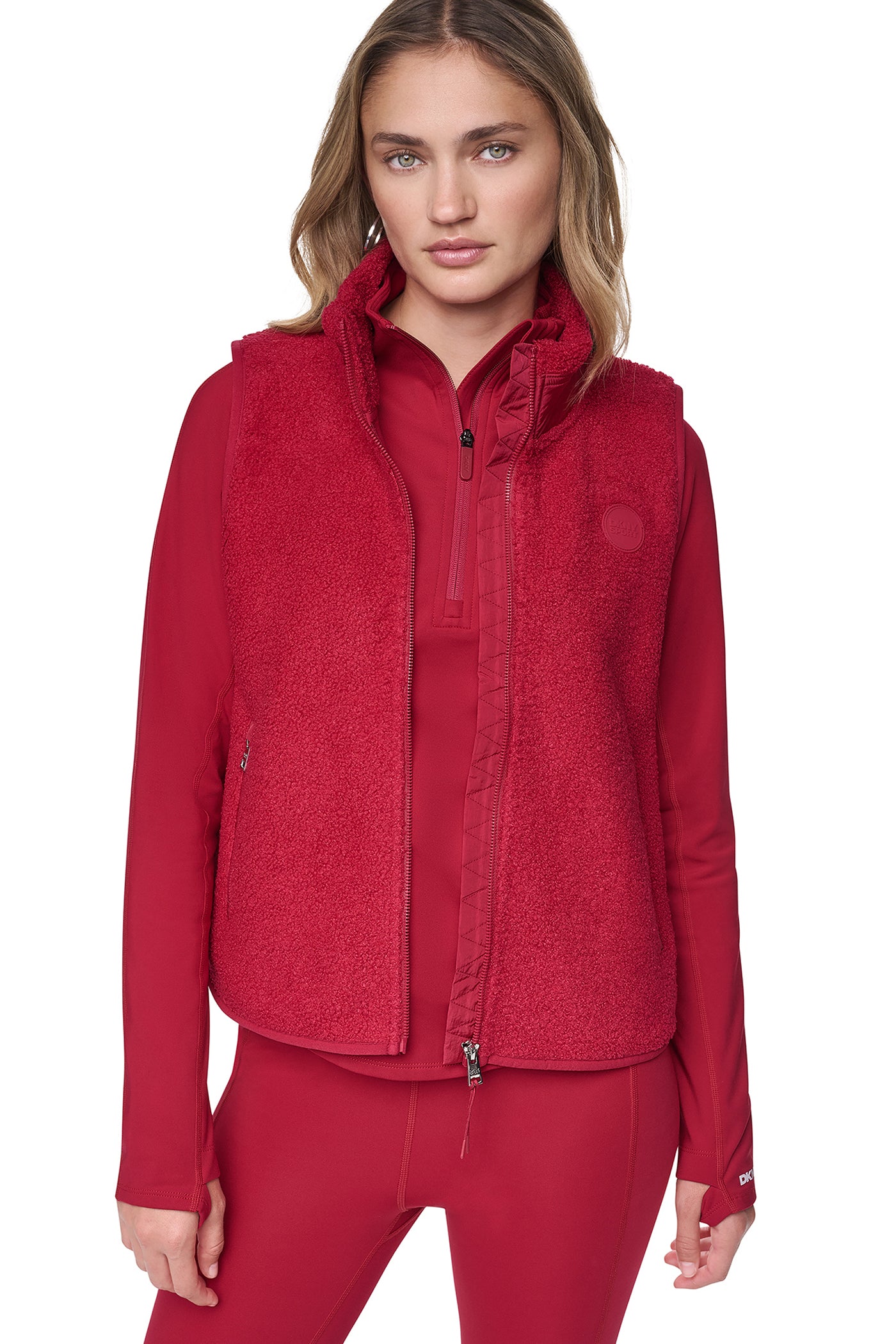 MOCK NECK SHERPA VEST VIEW 2