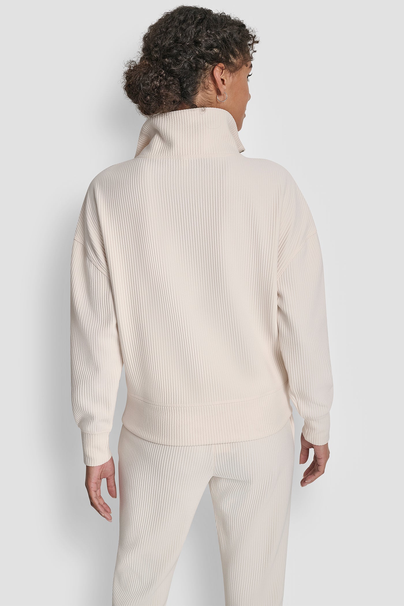 SAND TECH OTTOMAN HALF ZIP MOCK NECK PULLOVER, BACK VIEW | New Arrivals