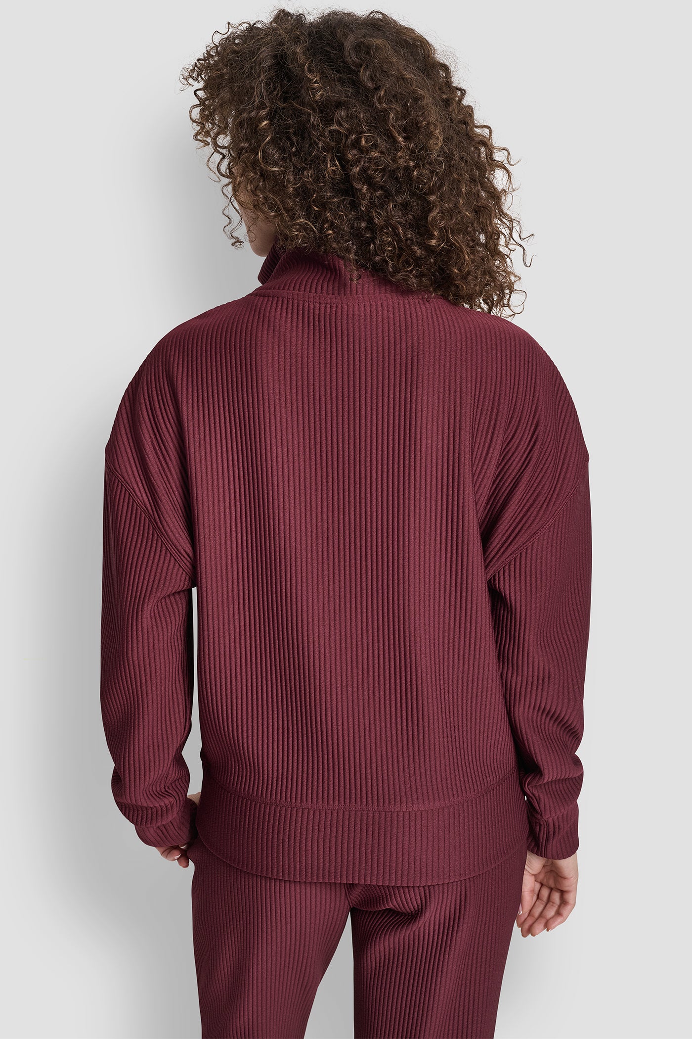 SYRAH TECH OTTOMAN HALF ZIP MOCK NECK PULLOVER, BACK VIEW | New Arrivals