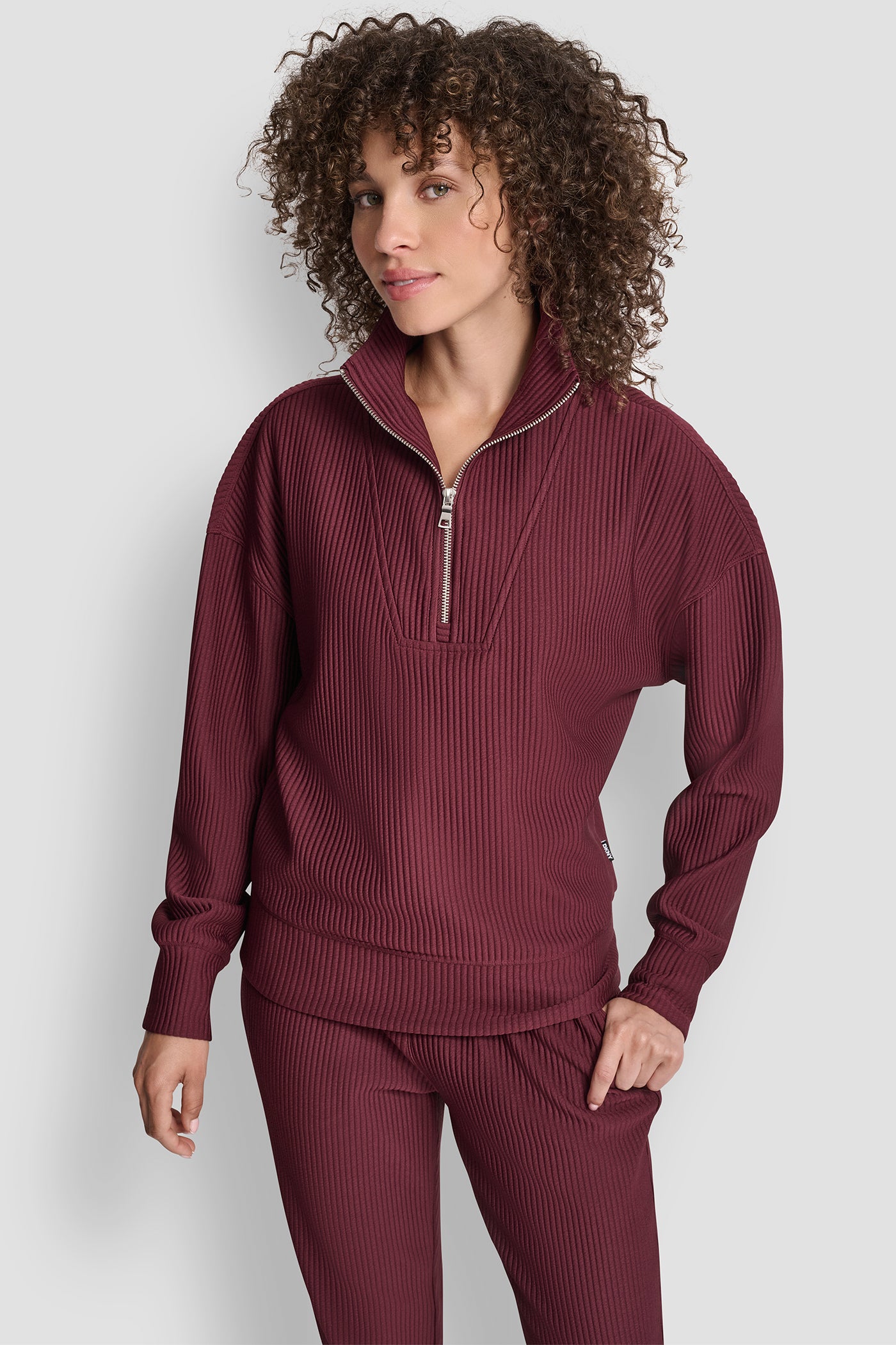SYRAH TECH OTTOMAN HALF ZIP MOCK NECK PULLOVER, FRONT VIEW | New Arrivals