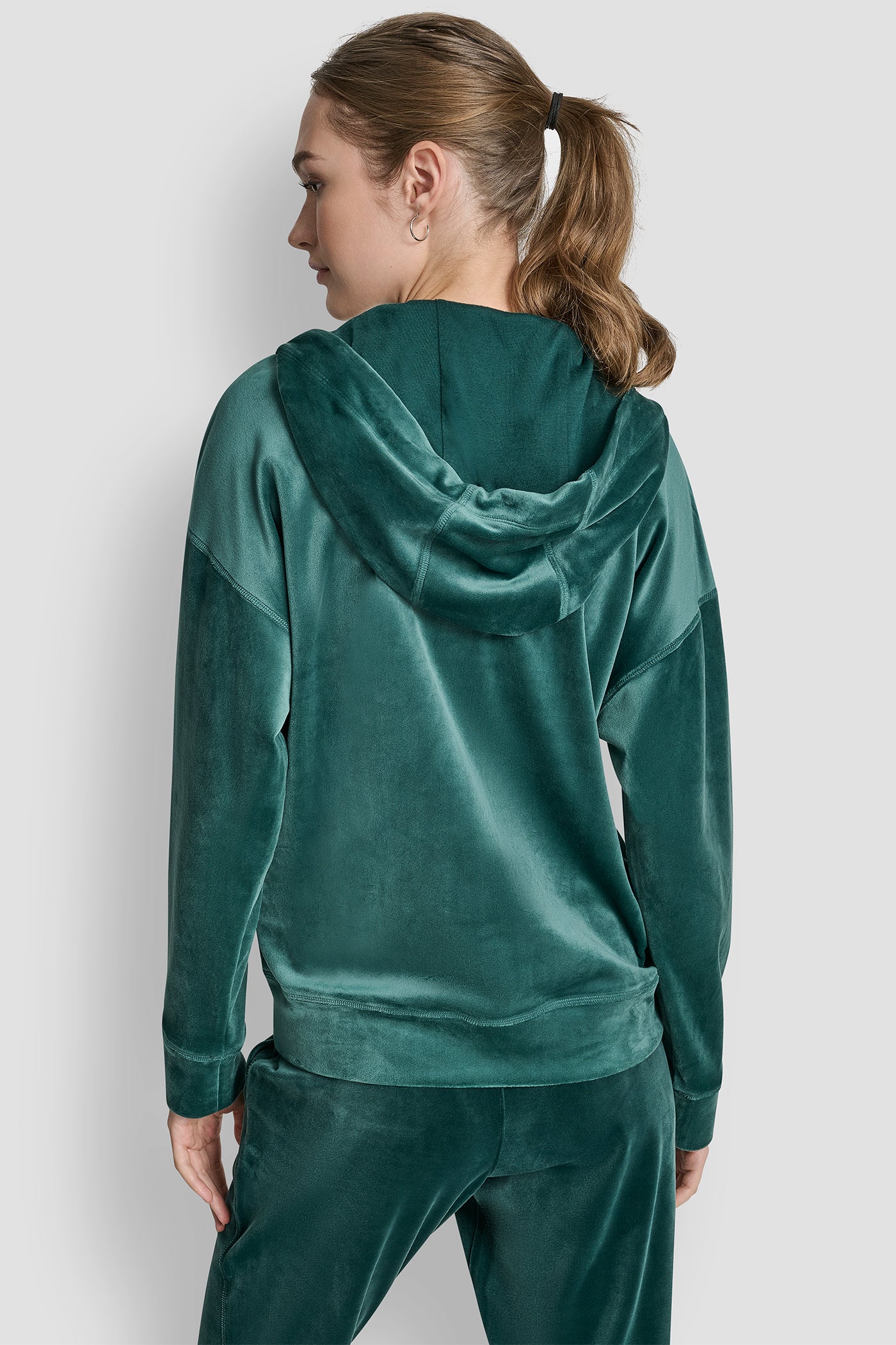 COOL PINE HD EMBROIDERY LOGO FULL ZIP HOODIE WITH POCKETS, BACK VIEW | New Arrivals
