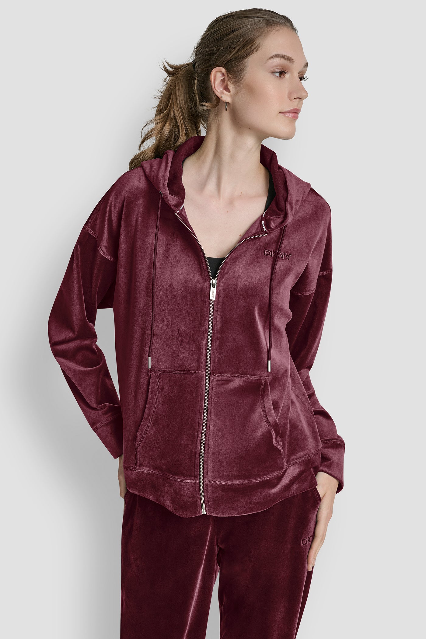 HD EMBROIDERY LOGO FULL ZIP HOODIE WITH POCKETS VIEW 4 | New Arrivals
