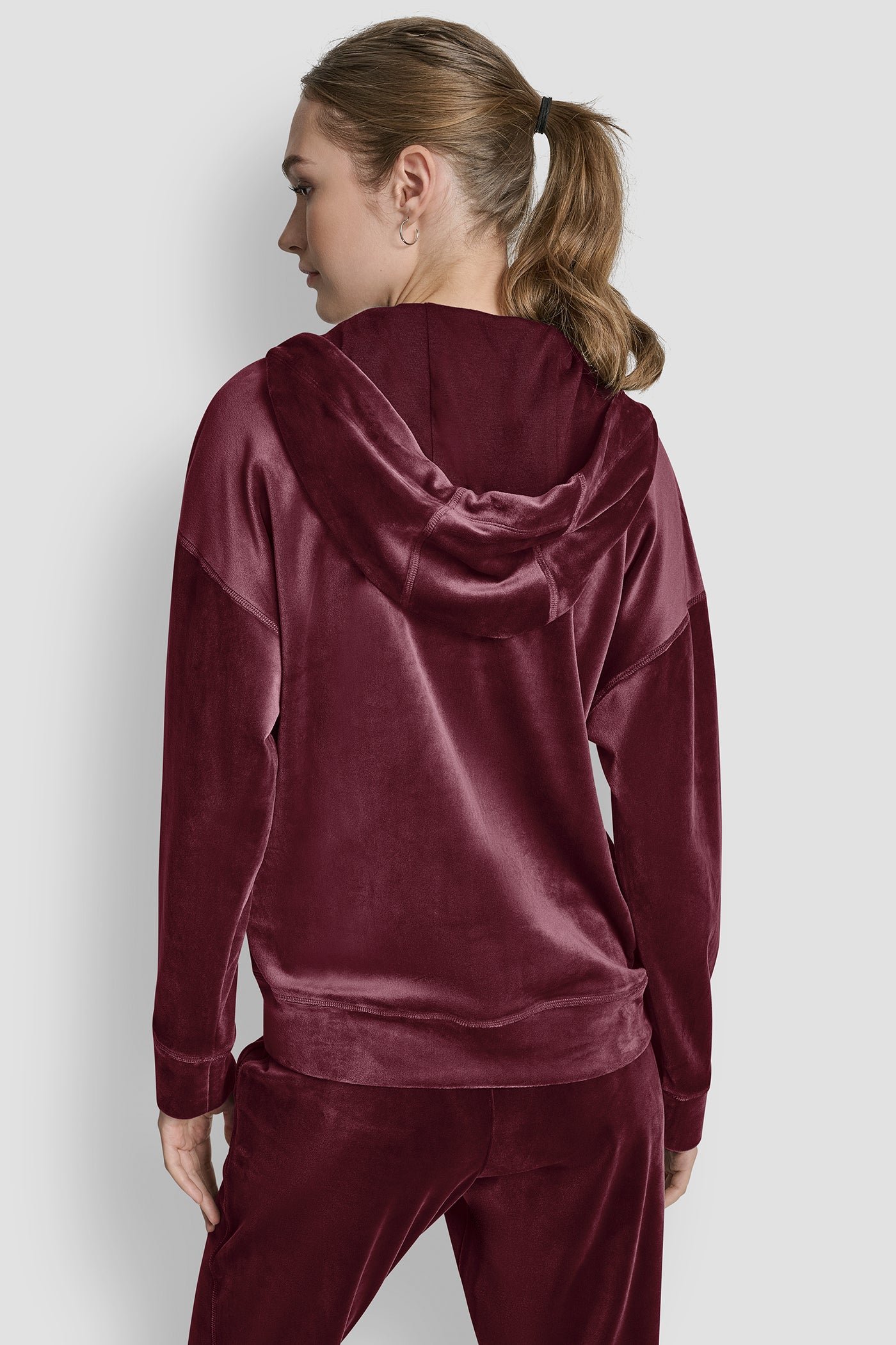 SYRAH HD EMBROIDERY LOGO FULL ZIP HOODIE WITH POCKETS, BACK VIEW | New Arrivals