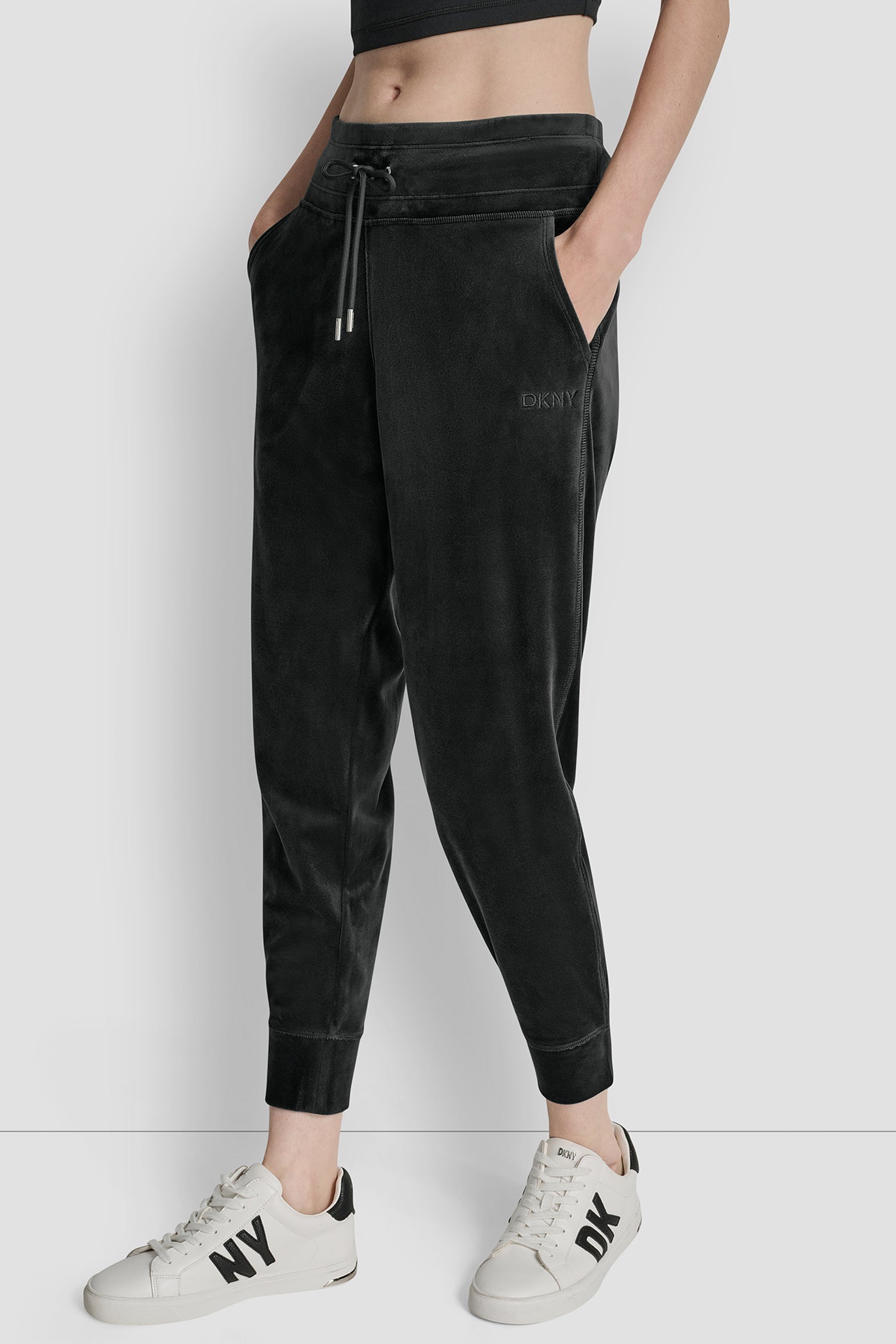 EMBROIDERY LOGO CUFFED SLIM FIT JOGGER WITH POCKETS VIEW 3 | New Arrivals