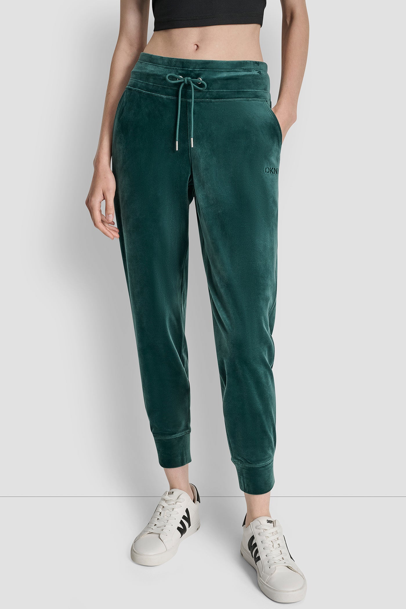 COOL PINE EMBROIDERY LOGO CUFFED SLIM FIT JOGGER WITH POCKETS, FRONT VIEW | New Arrivals
