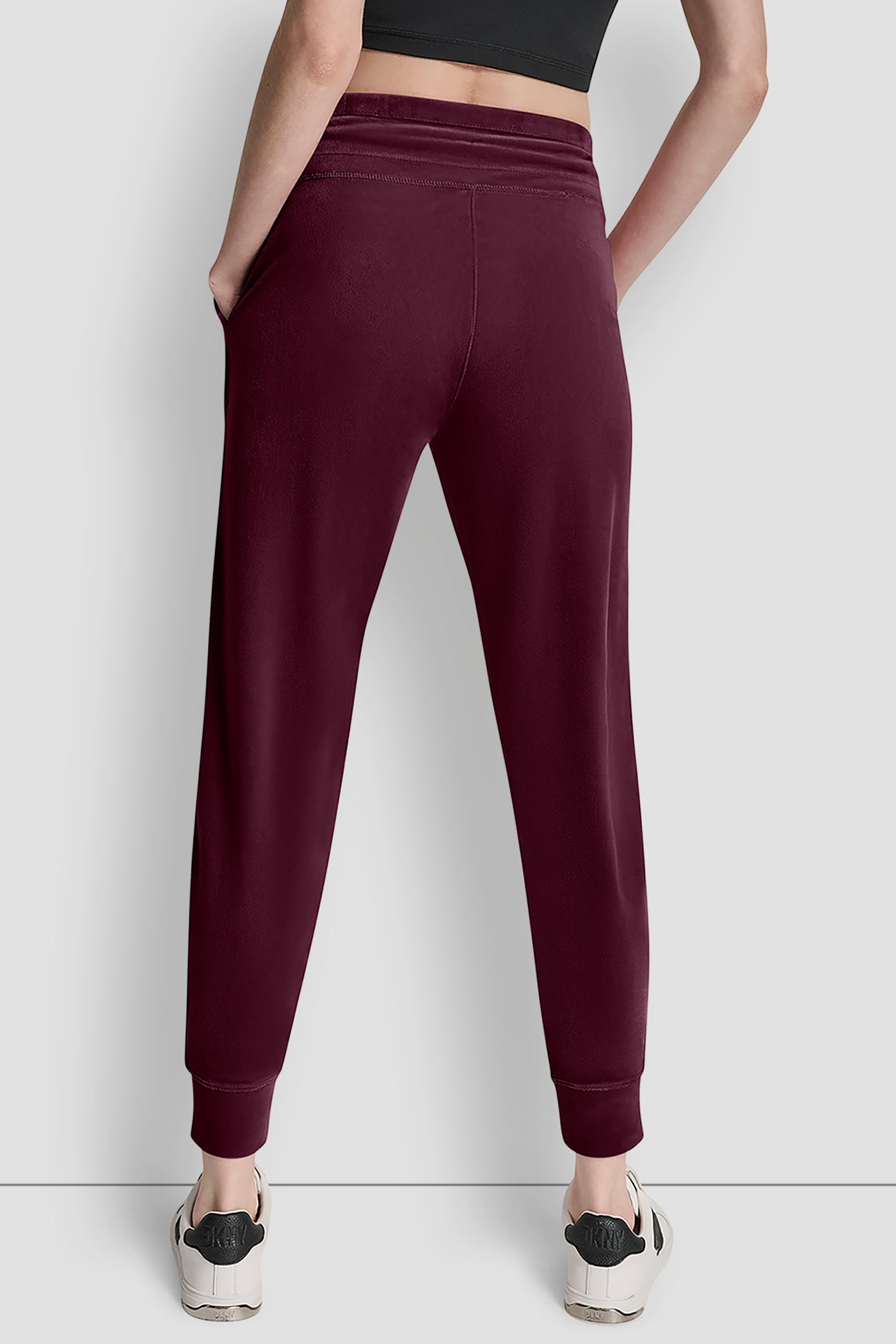 SYRAH VELOUR HD EMBROIDERY LOGO SLIM FIT JOGGER, VIEW 2 | Clothing