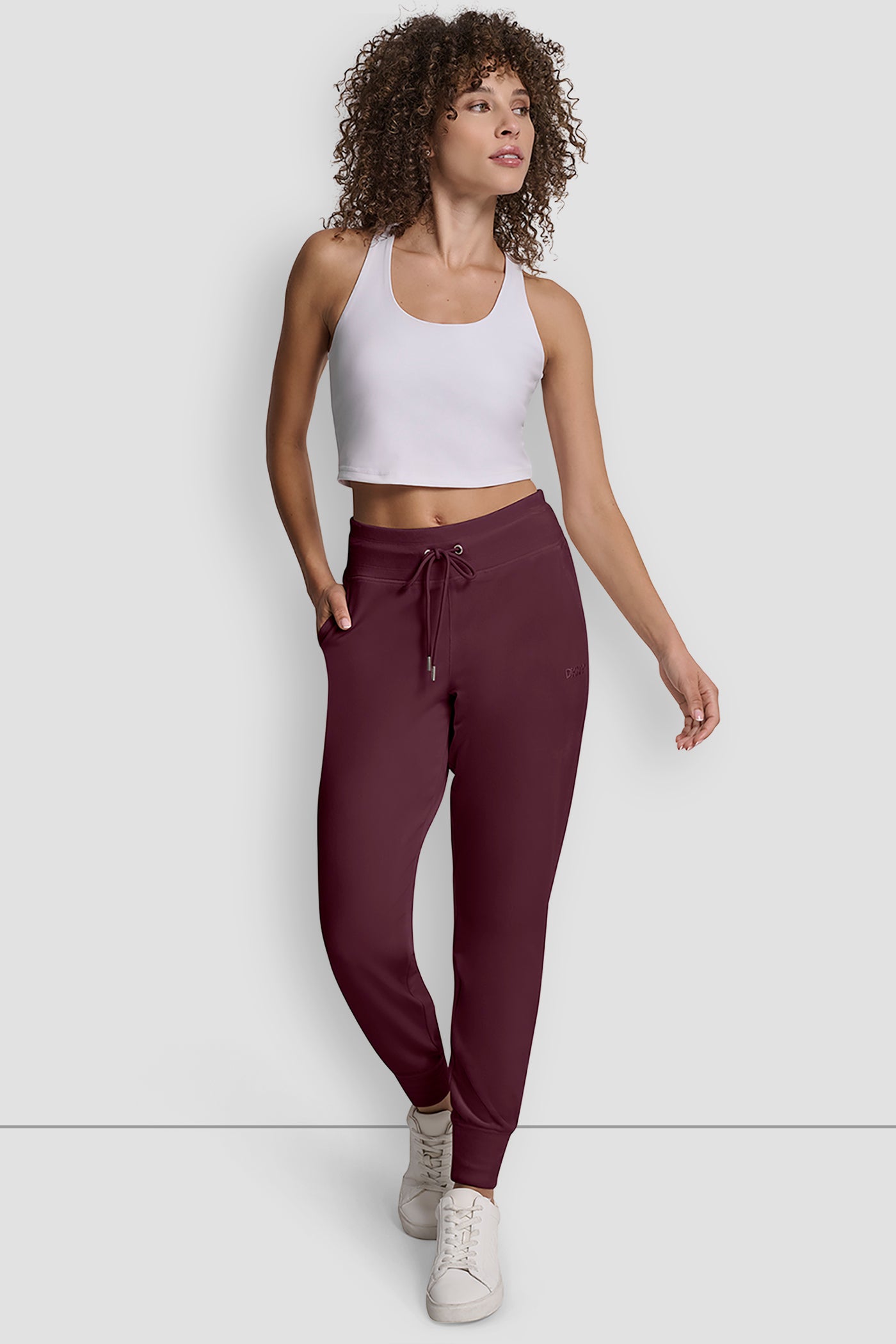 EMBROIDERY LOGO CUFFED SLIM FIT JOGGER WITH POCKETS VIEW 3 | New Arrivals