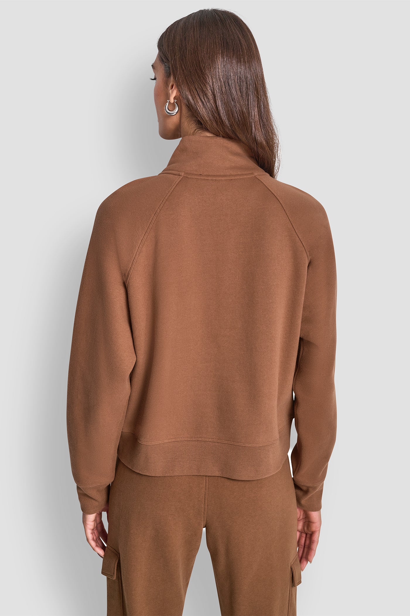ESPRESSO LOGO EMBELLISHED HALF ZIP SWEATSHIRT, BACK VIEW | New Arrivals