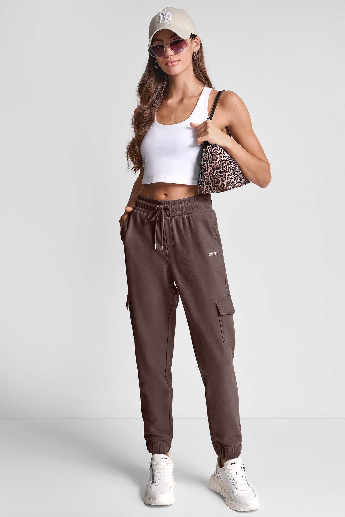 HIGH RISE LOGO EMBELLISHED SLIM CARGO JOGGER VIEW 7 | Sweatshirts & Joggers