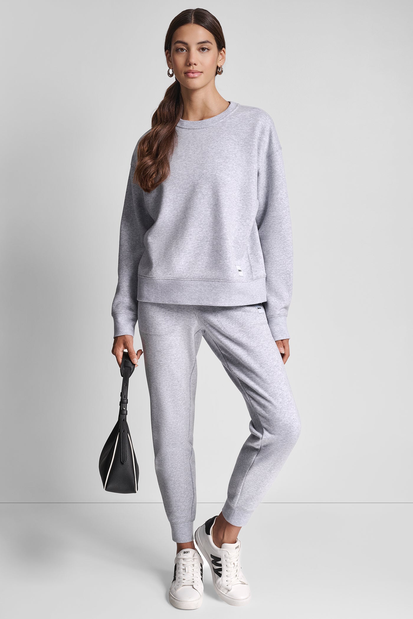 TONAL LOGO PATCH CREW NECK LONG LINE PULLOVER VIEW 5 | New Arrivals