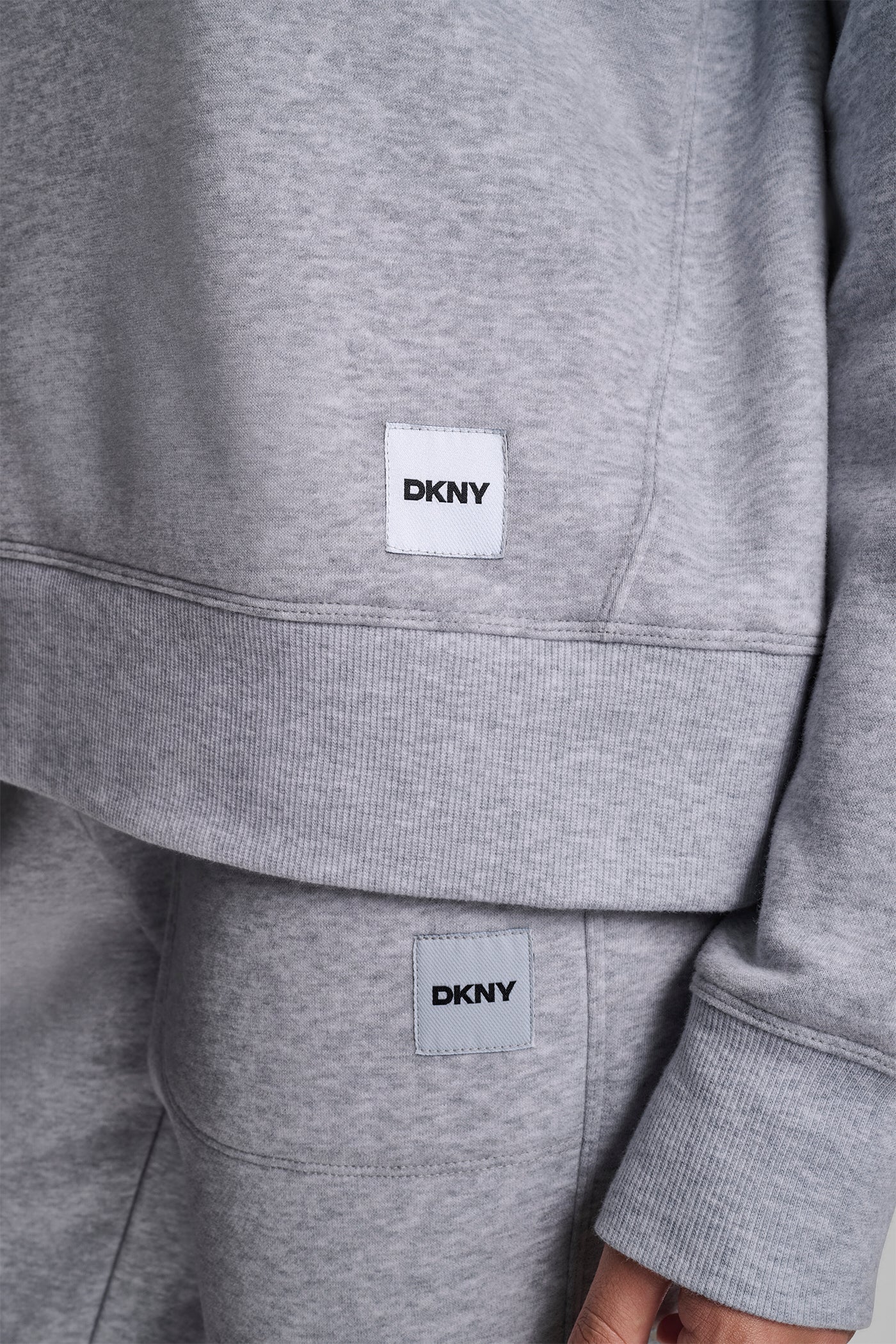 TONAL LOGO PATCH CREW NECK LONG LINE PULLOVER VIEW 4 | New Arrivals