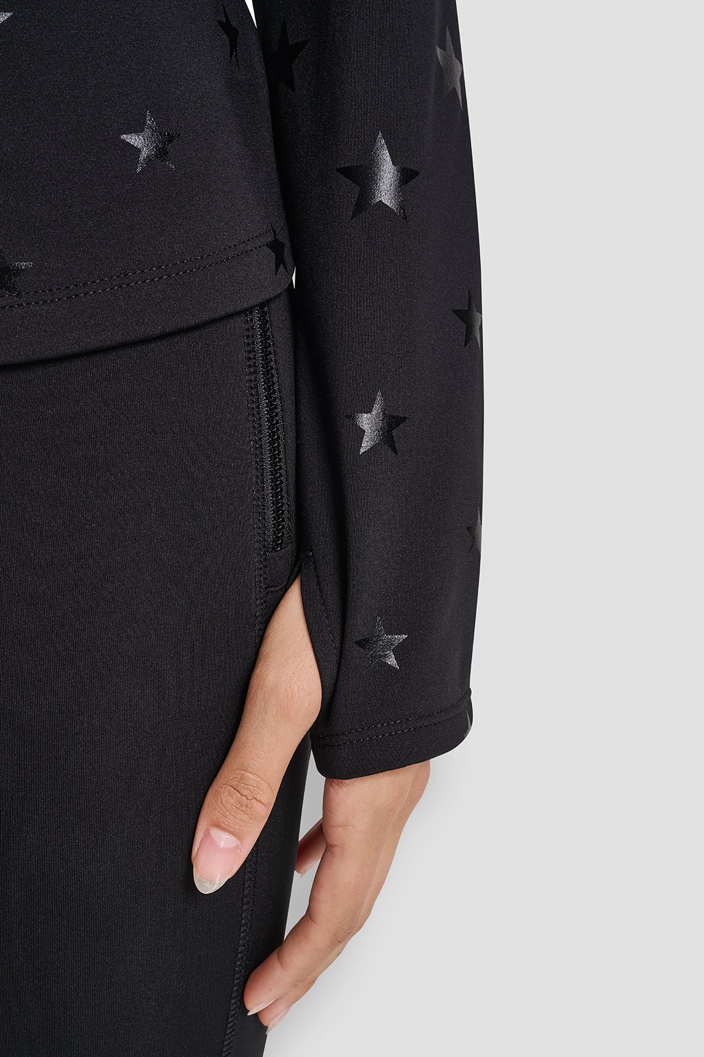 ALPINE FITNESS HALF ZIP STAR PRINT PULLOVER VIEW 5 | Sport Essentials