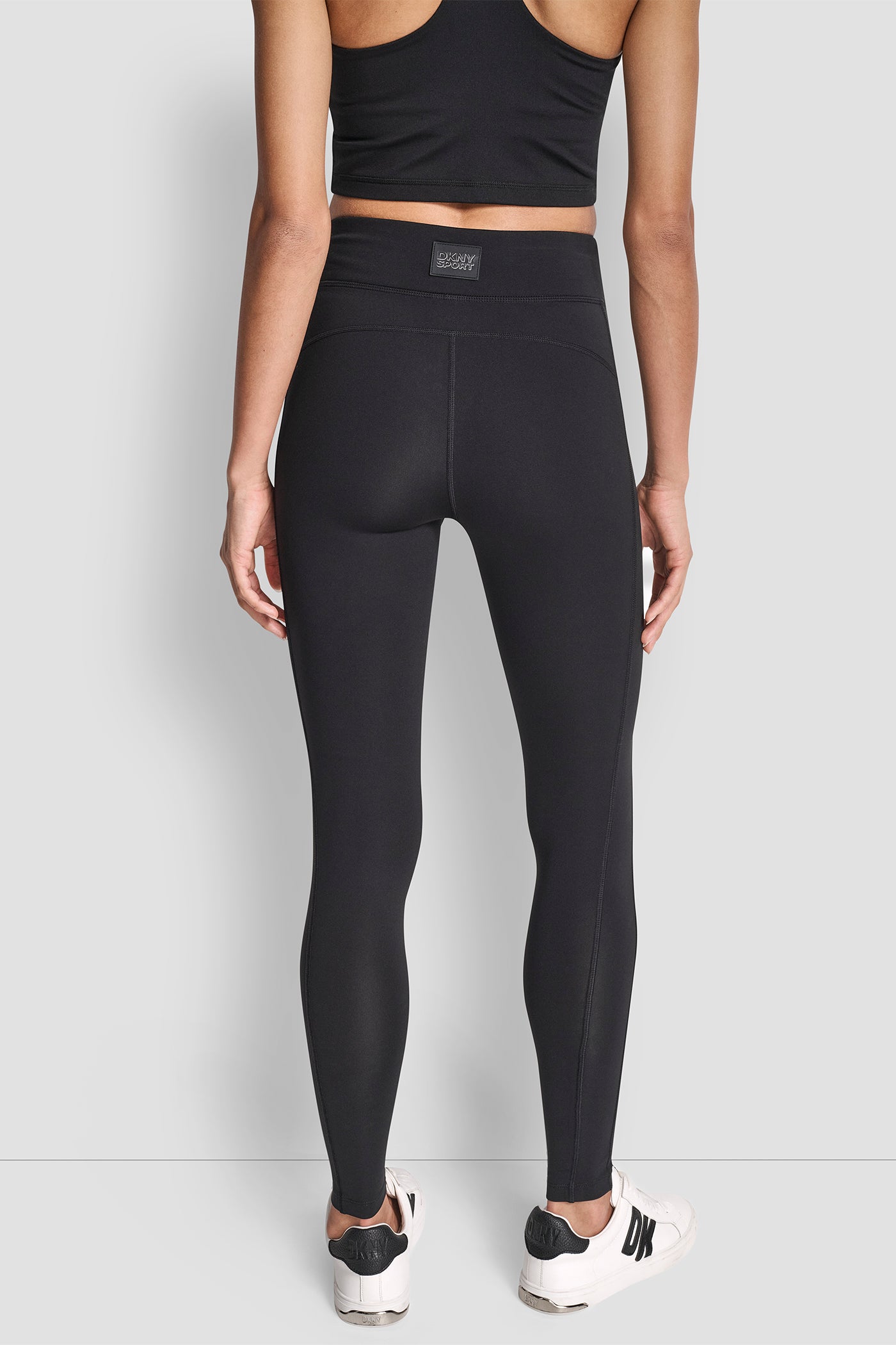 Black ALPINE FITNESS HIGH WAIST FULL LENGTH LEGGING, BACK VIEW | Leggings