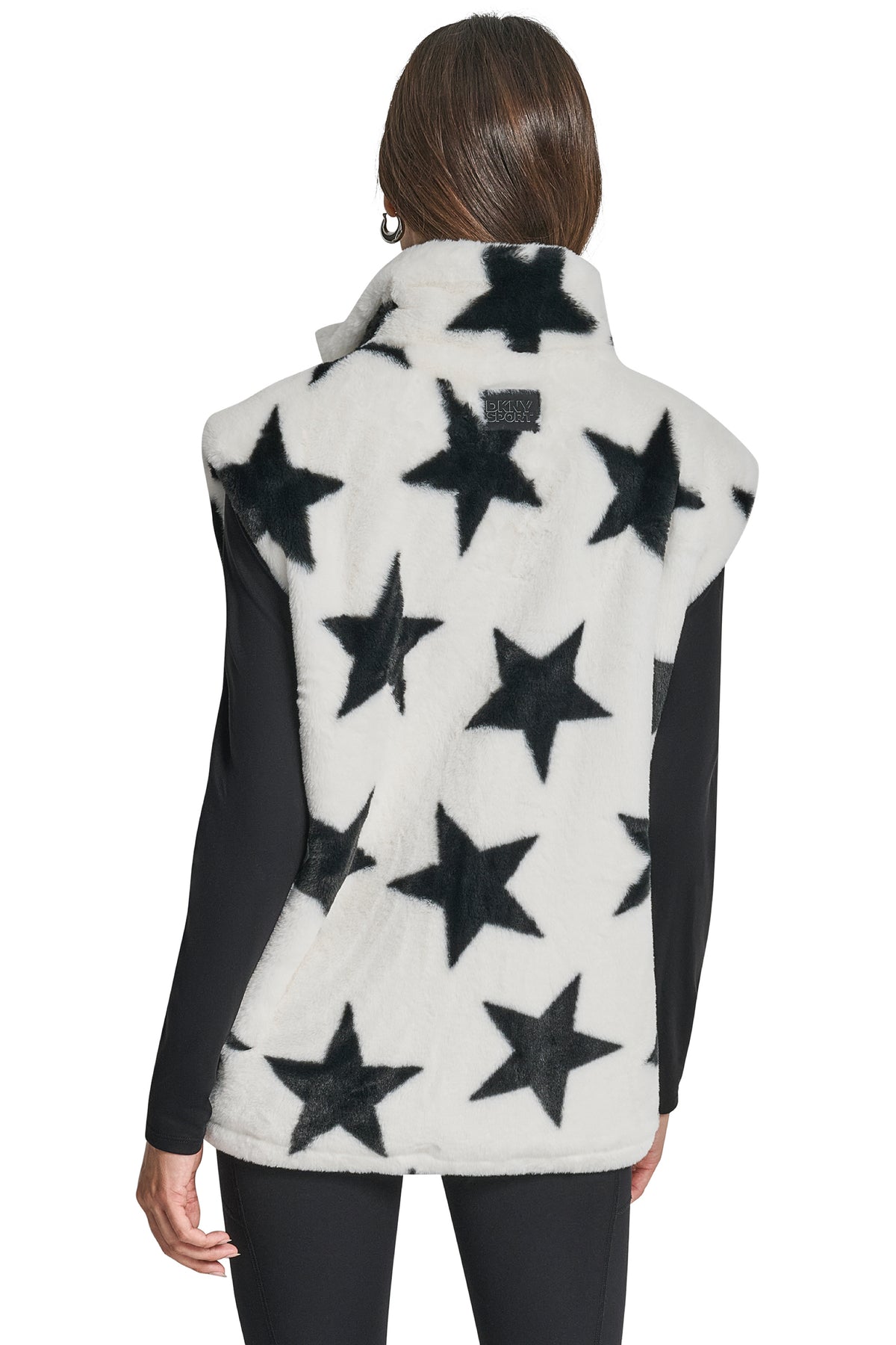 FAUX FUR MOCK NECK VEST VIEW 2