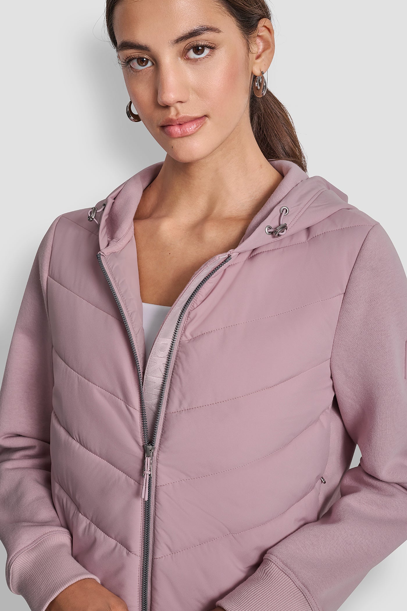 LIGHTWEIGHT HYBRID FULL ZIP JACKET WITH REPREVE VIEW 5 | Sweatshirts & Joggers