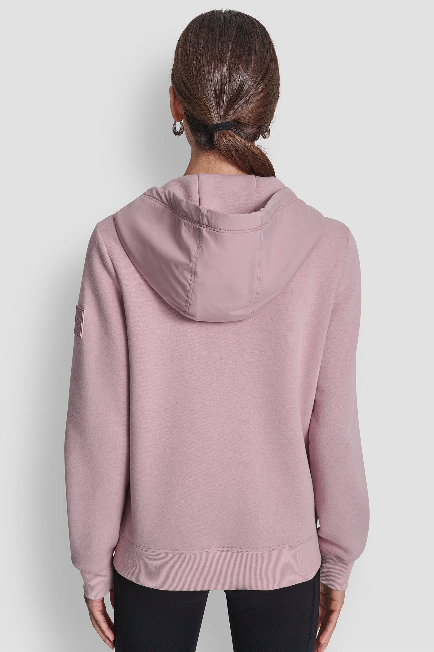 ALLURE LIGHTWEIGHT HYBRID FULL ZIP JACKET WITH REPREVE, BACK VIEW | Sweatshirts & Joggers
