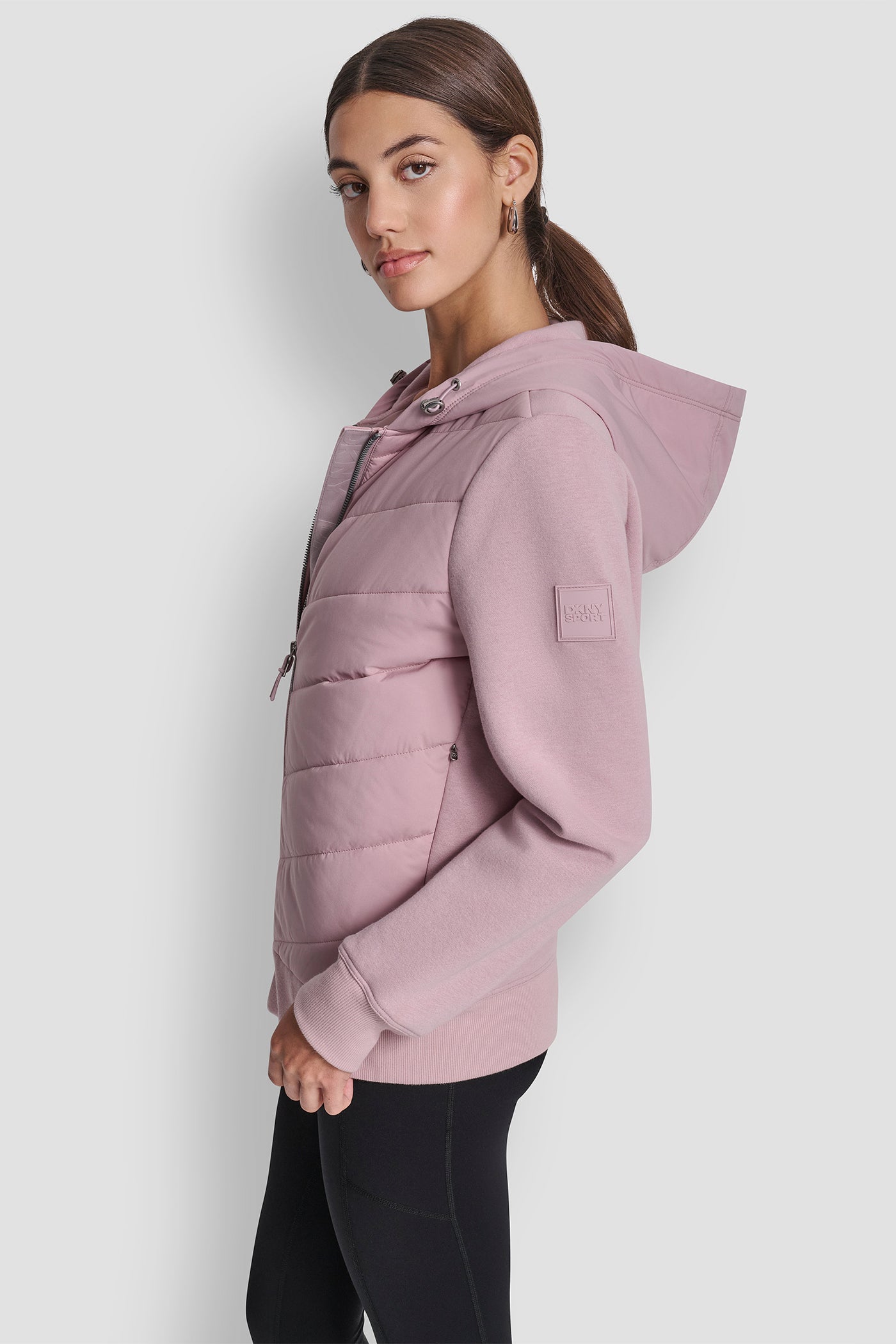 LIGHTWEIGHT HYBRID FULL ZIP JACKET WITH REPREVE VIEW 3 | Sweatshirts & Joggers
