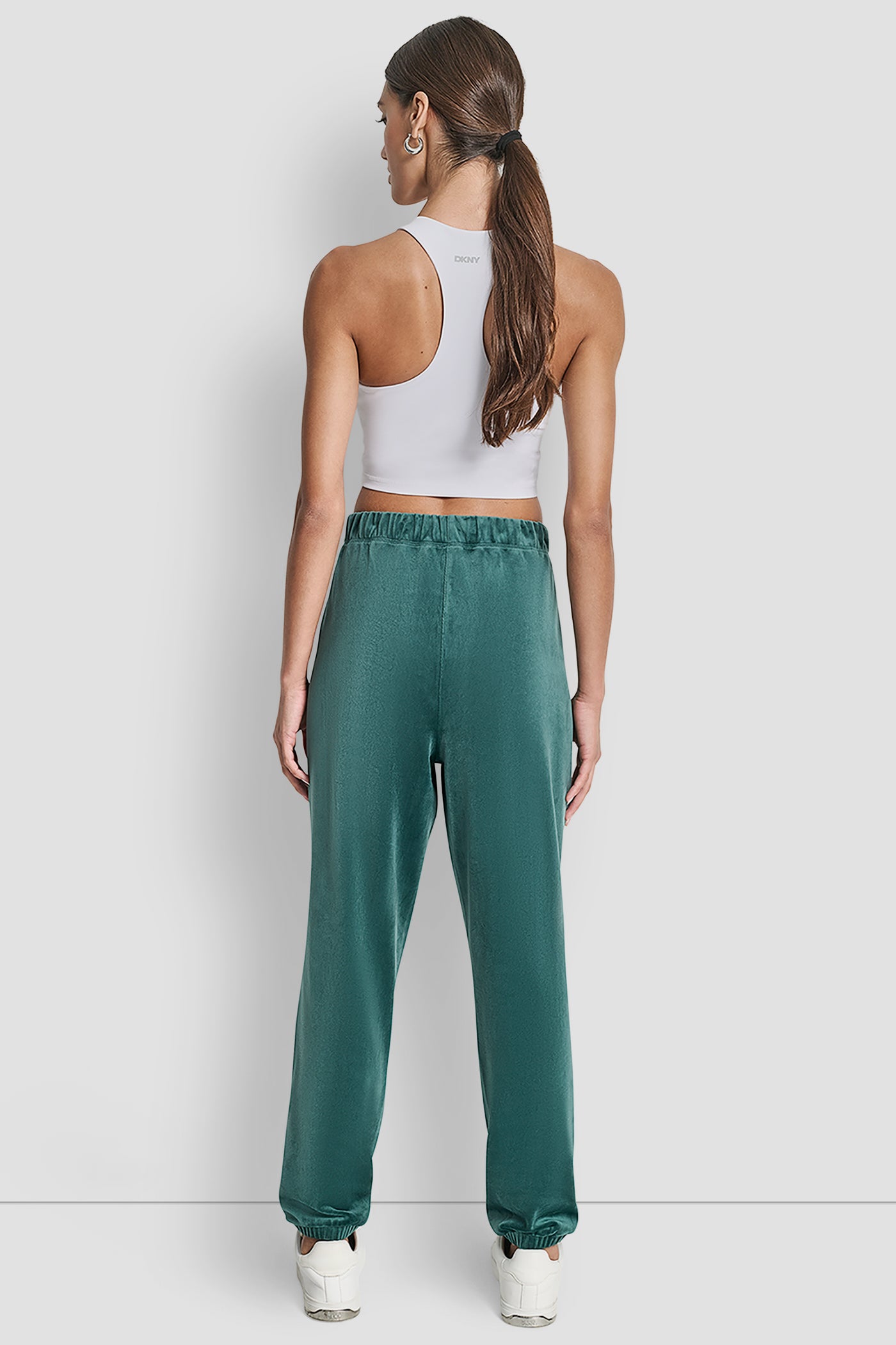 HIGH-RISE RHINESTONE LOGO RELAXED JOGGER VIEW 6 | DKNY Promo