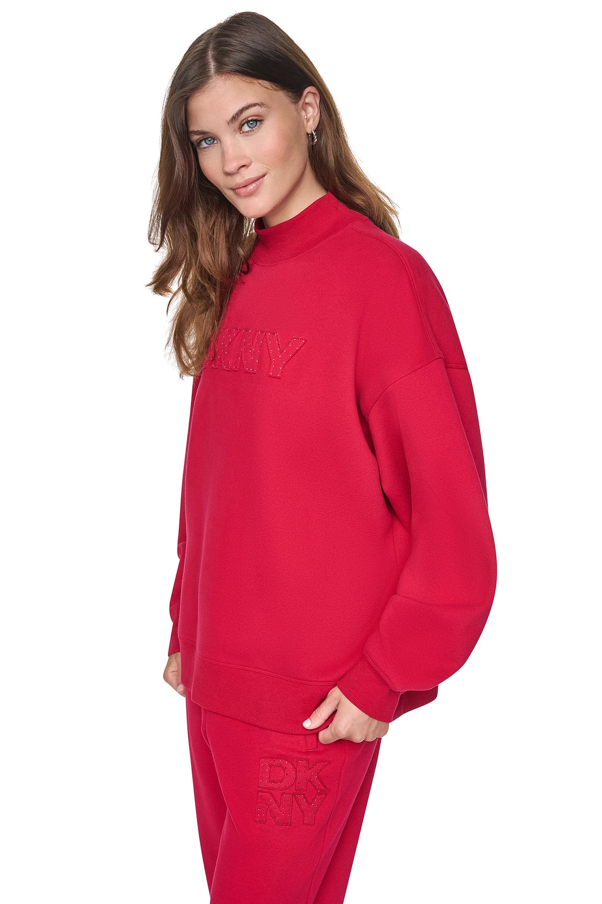 MOCK NECK LOGO PULLOVER VIEW 2
