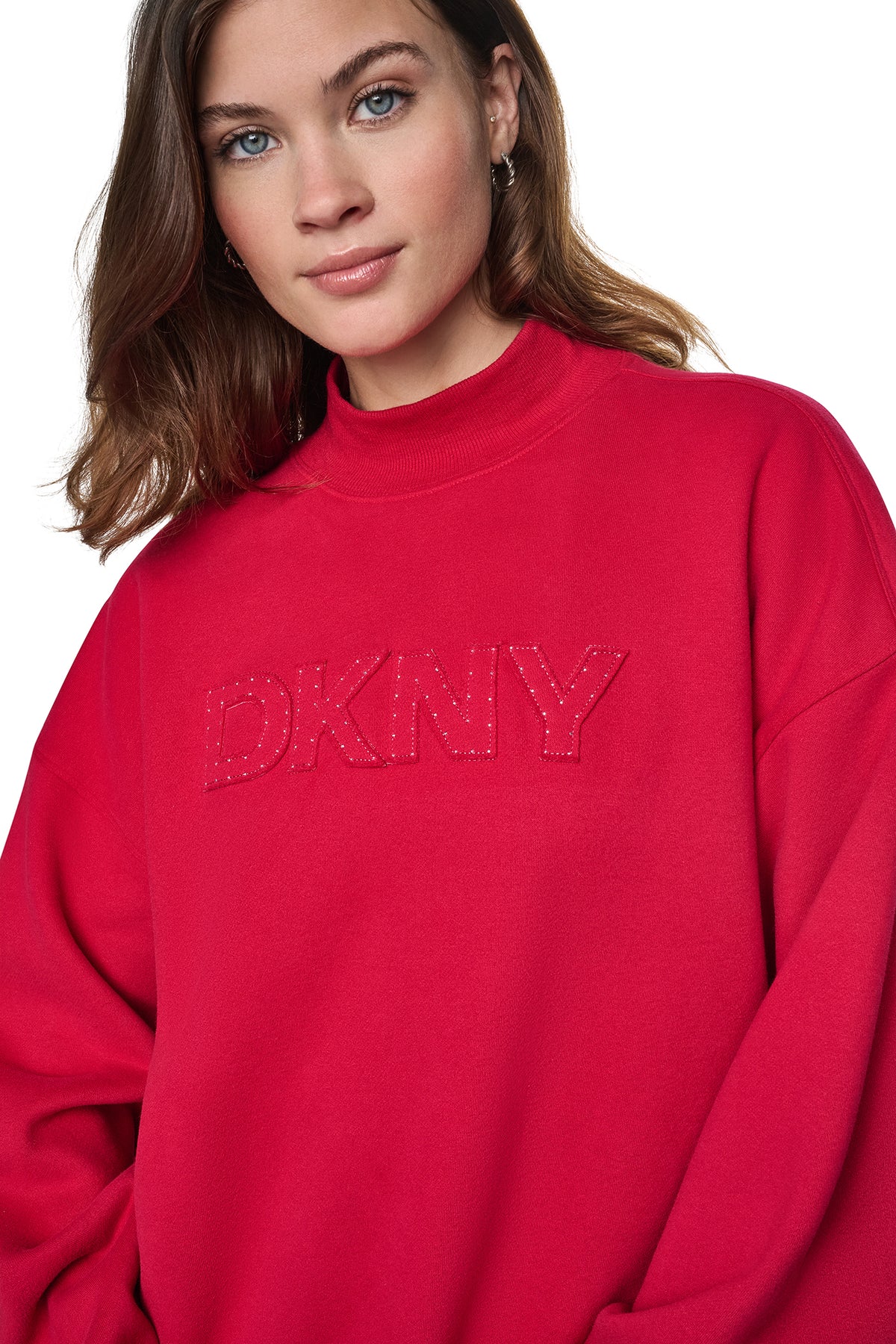 MOCK NECK LOGO PULLOVER VIEW 2