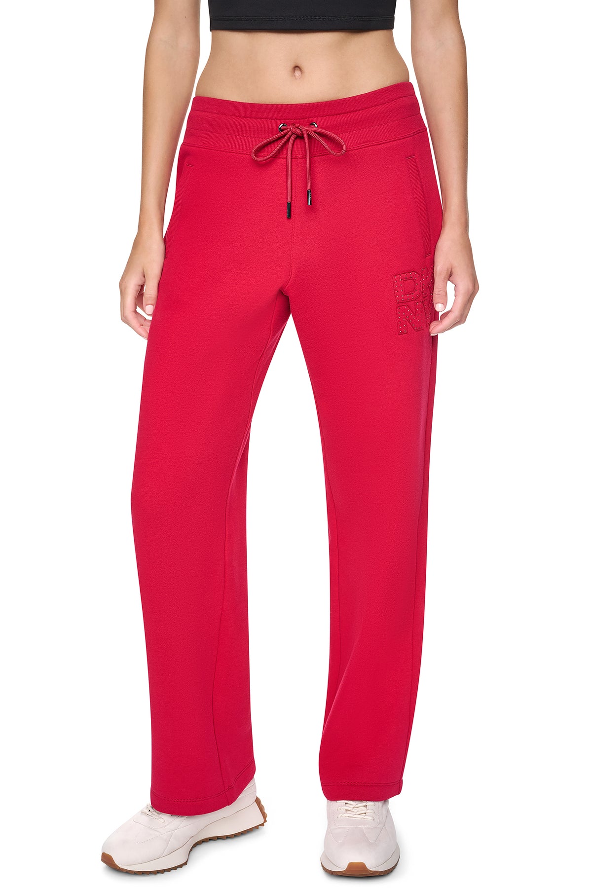 HIGH-RISE LOGO PATCH STRAIGHT LEG PANT VIEW 2