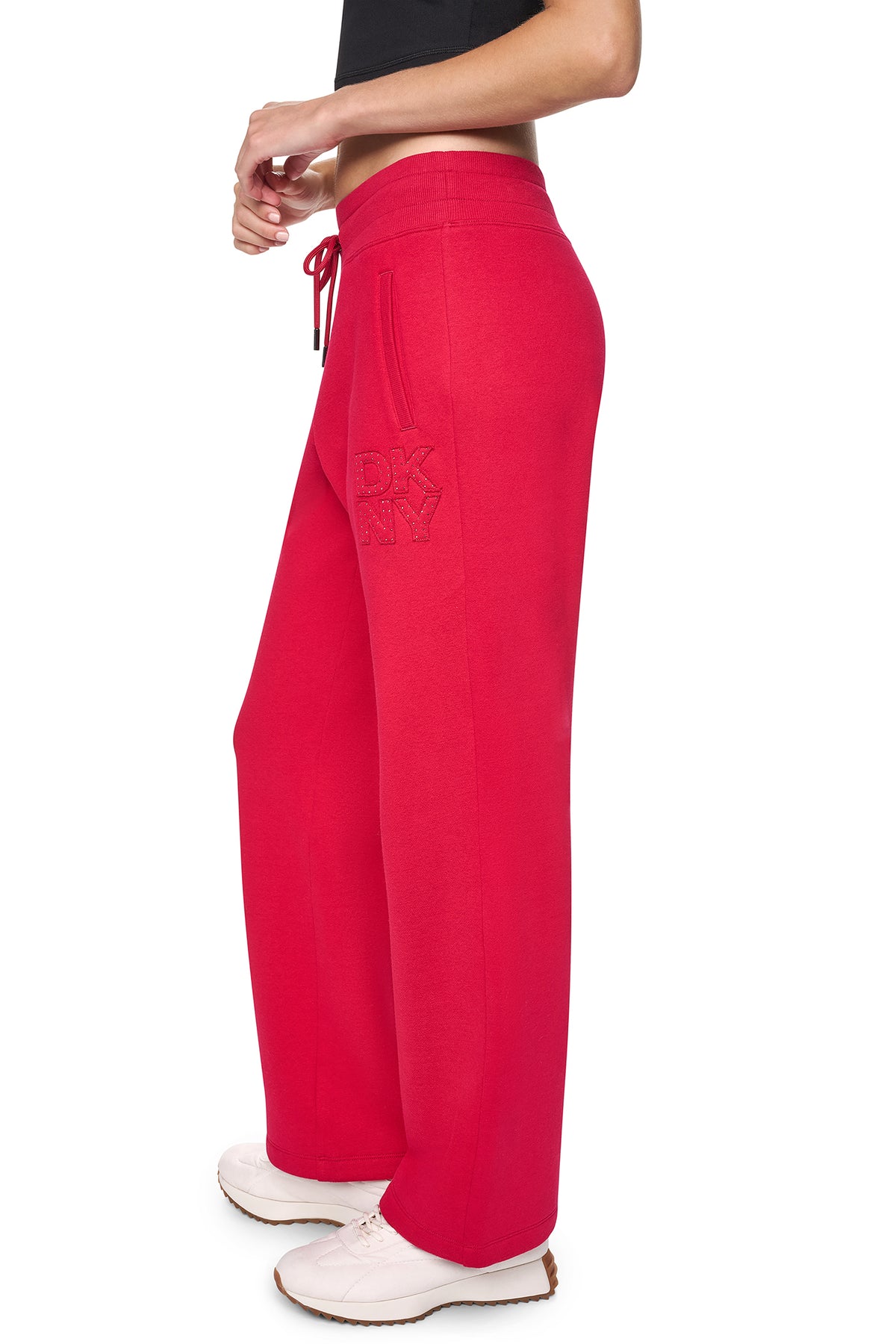 HIGH-RISE LOGO PATCH STRAIGHT LEG PANT VIEW 2
