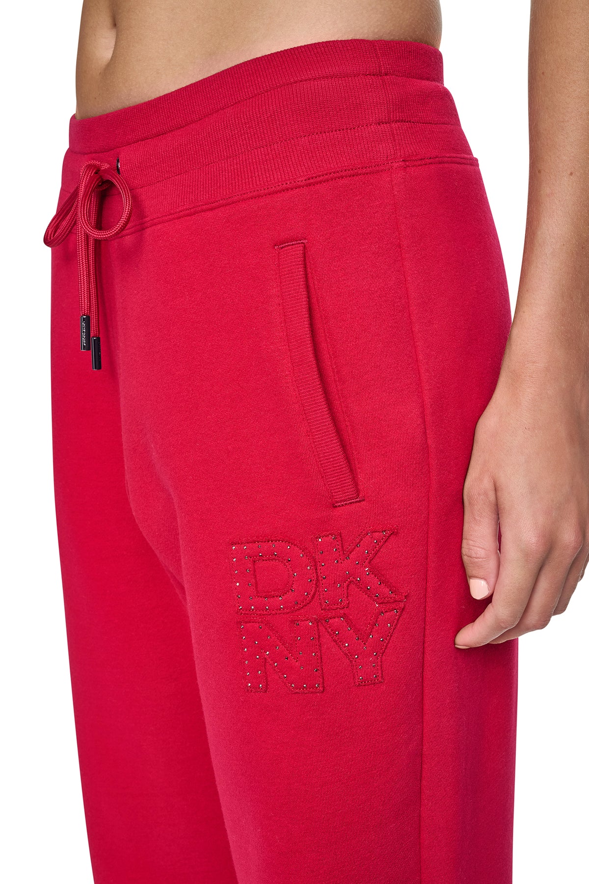 HIGH-RISE LOGO PATCH STRAIGHT LEG PANT VIEW 2