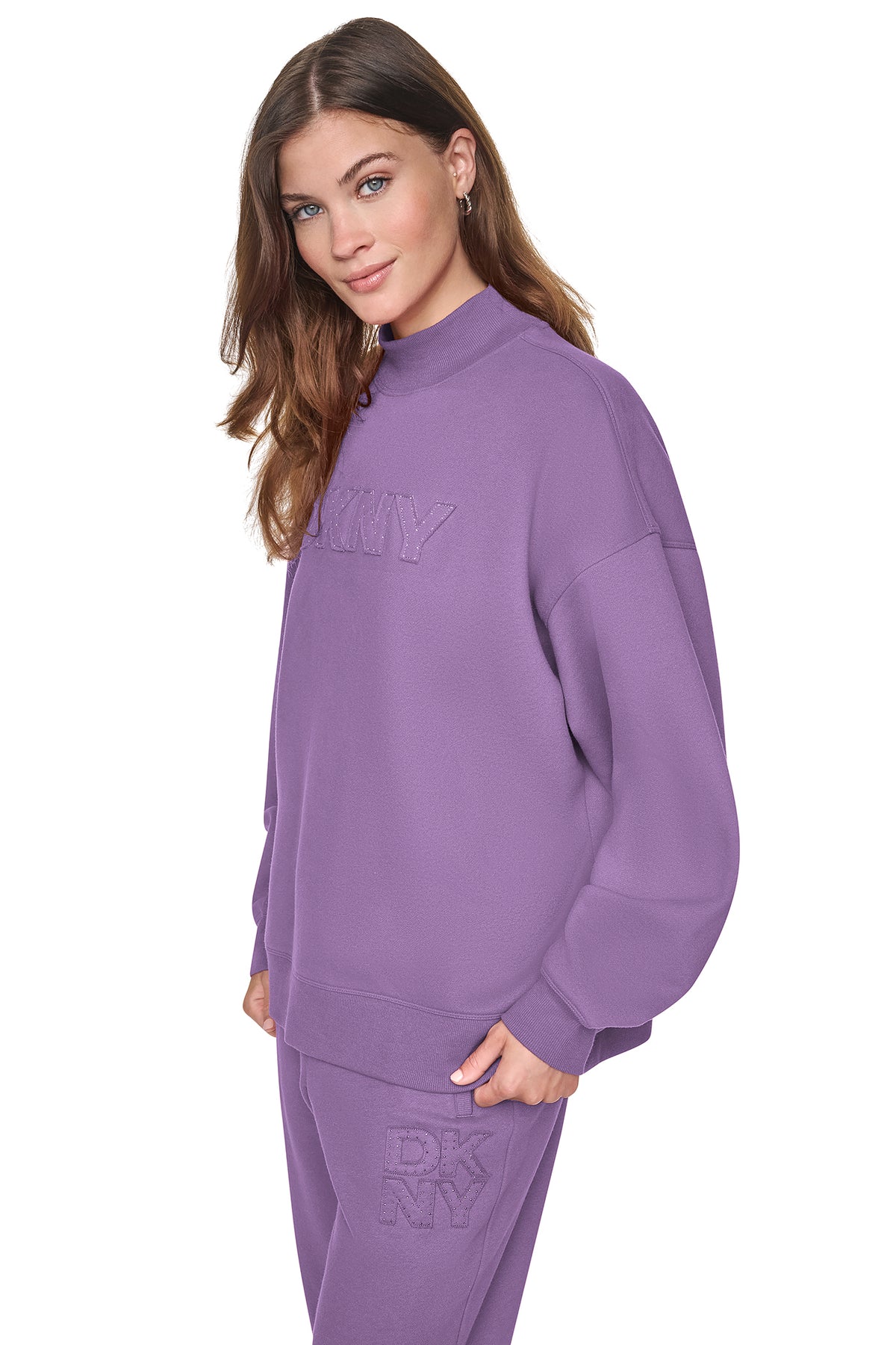 MOCK NECK LOGO PULLOVER VIEW 2