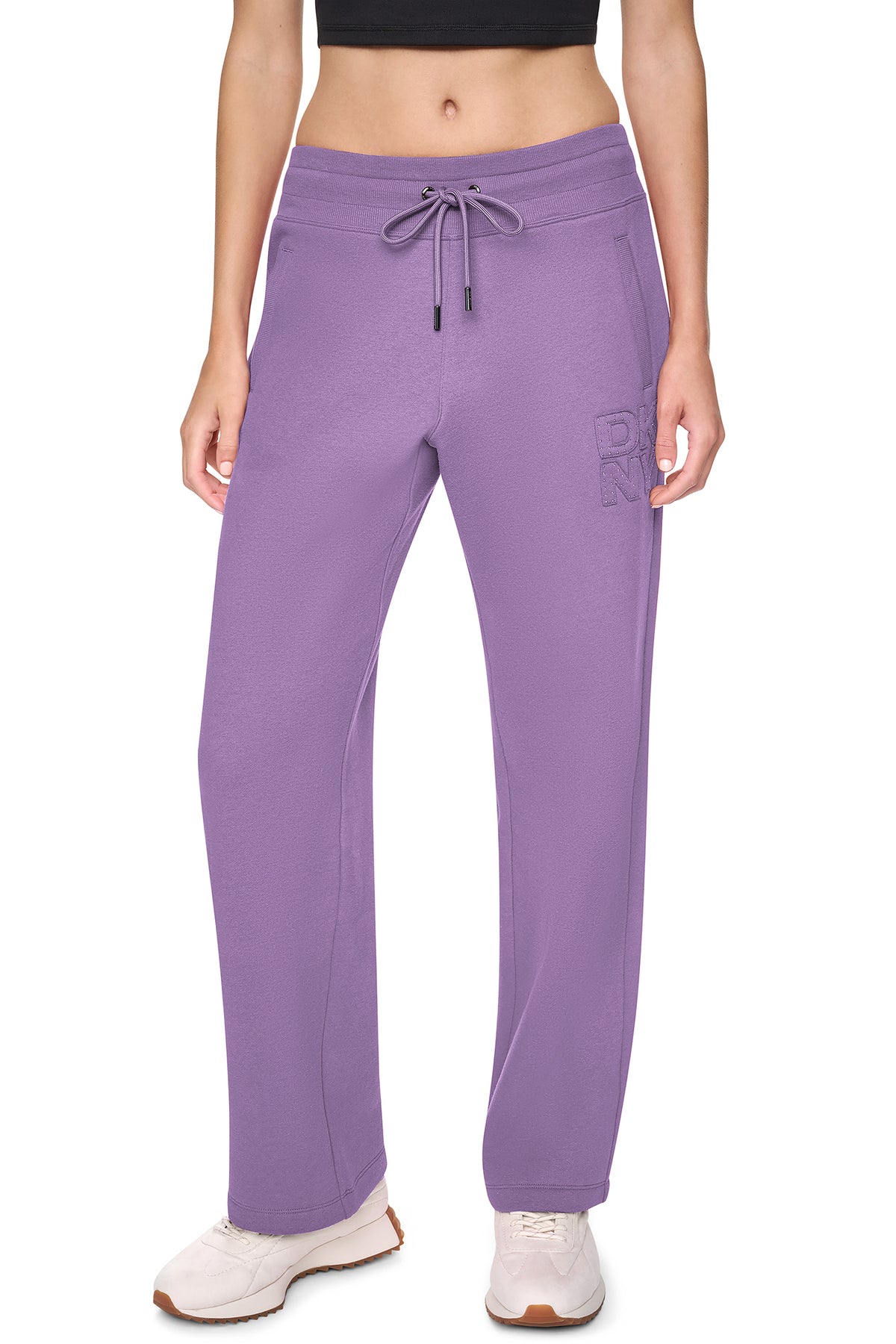 HIGH-RISE LOGO PATCH STRAIGHT LEG PANT VIEW 2