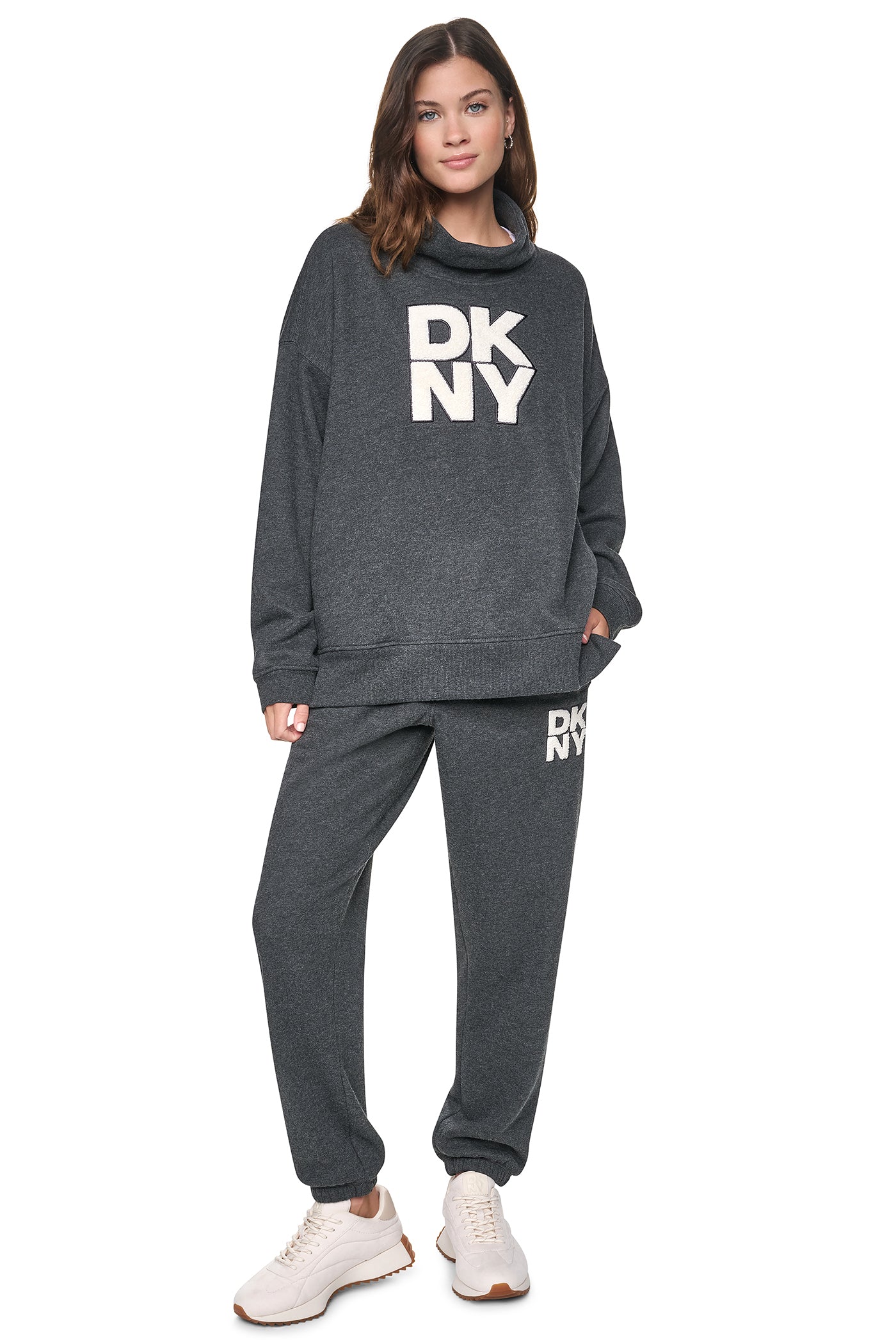 CHENILLE LOGO MOCK NECK SWEATSHIRT VIEW 2