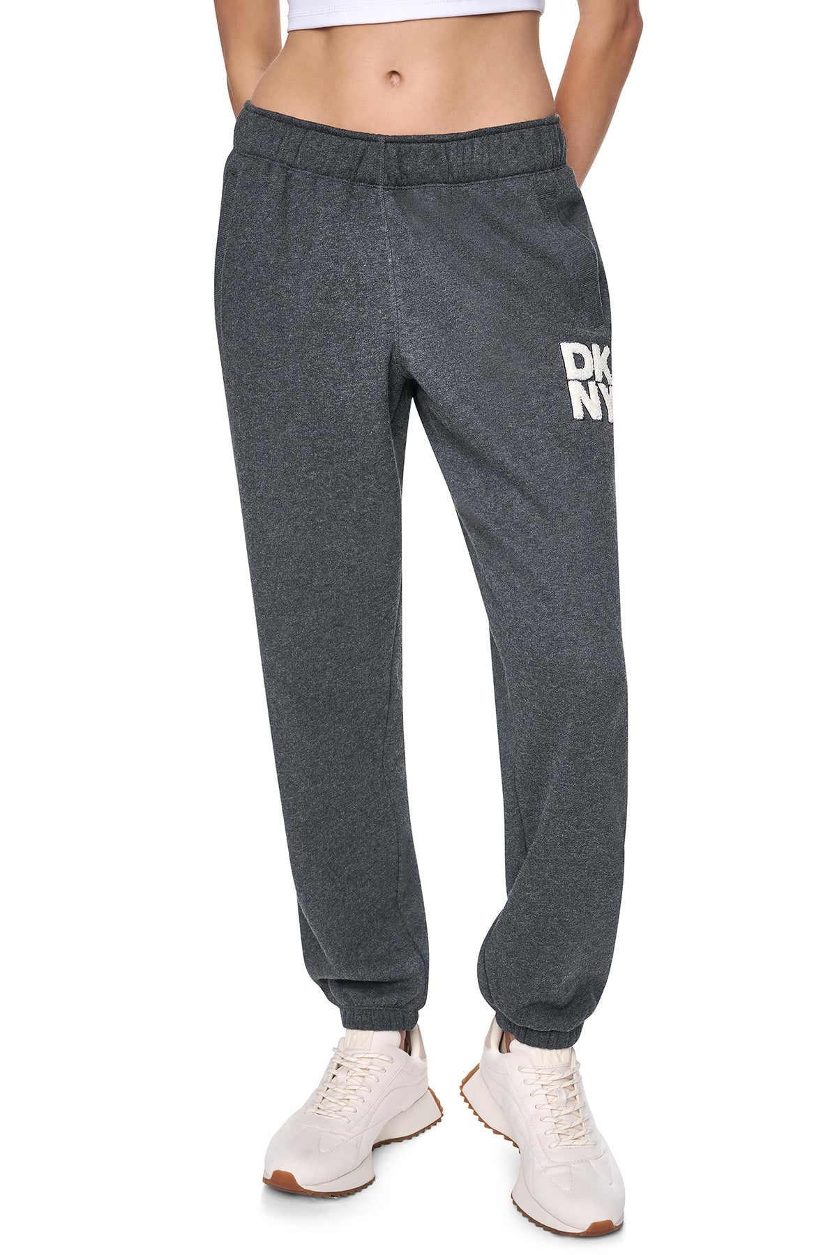 MID-RISE CHENILLE LOGO RELAXED JOGGER VIEW 1