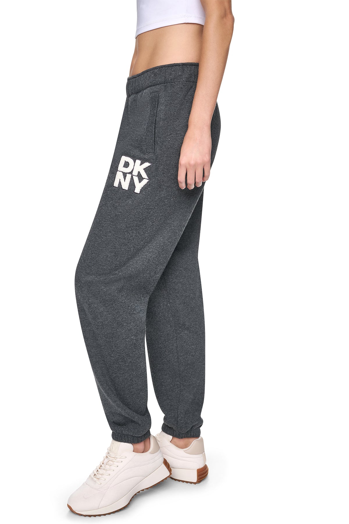 MID-RISE CHENILLE LOGO RELAXED JOGGER VIEW 2