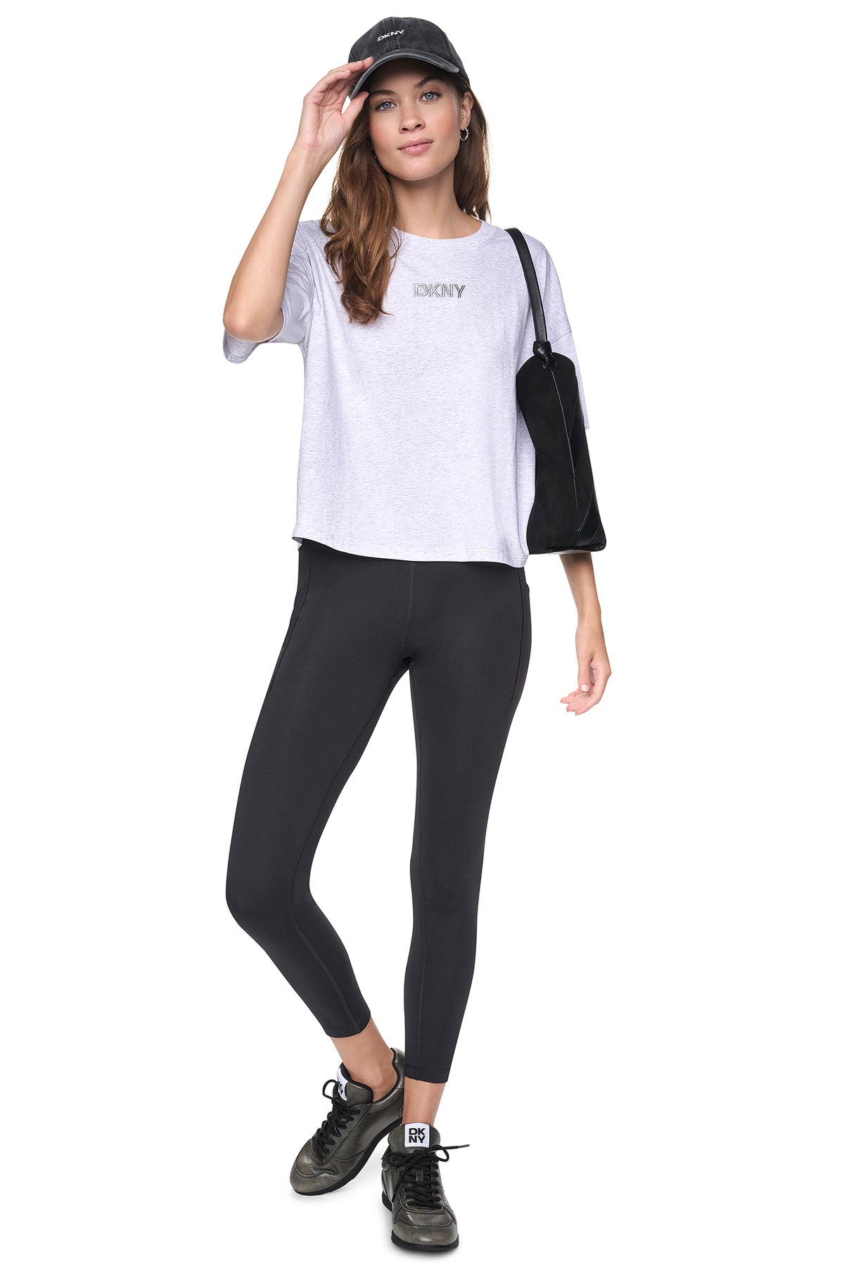 METALLIC EMBROIDERY LOGO BOXY TEE VIEW 2