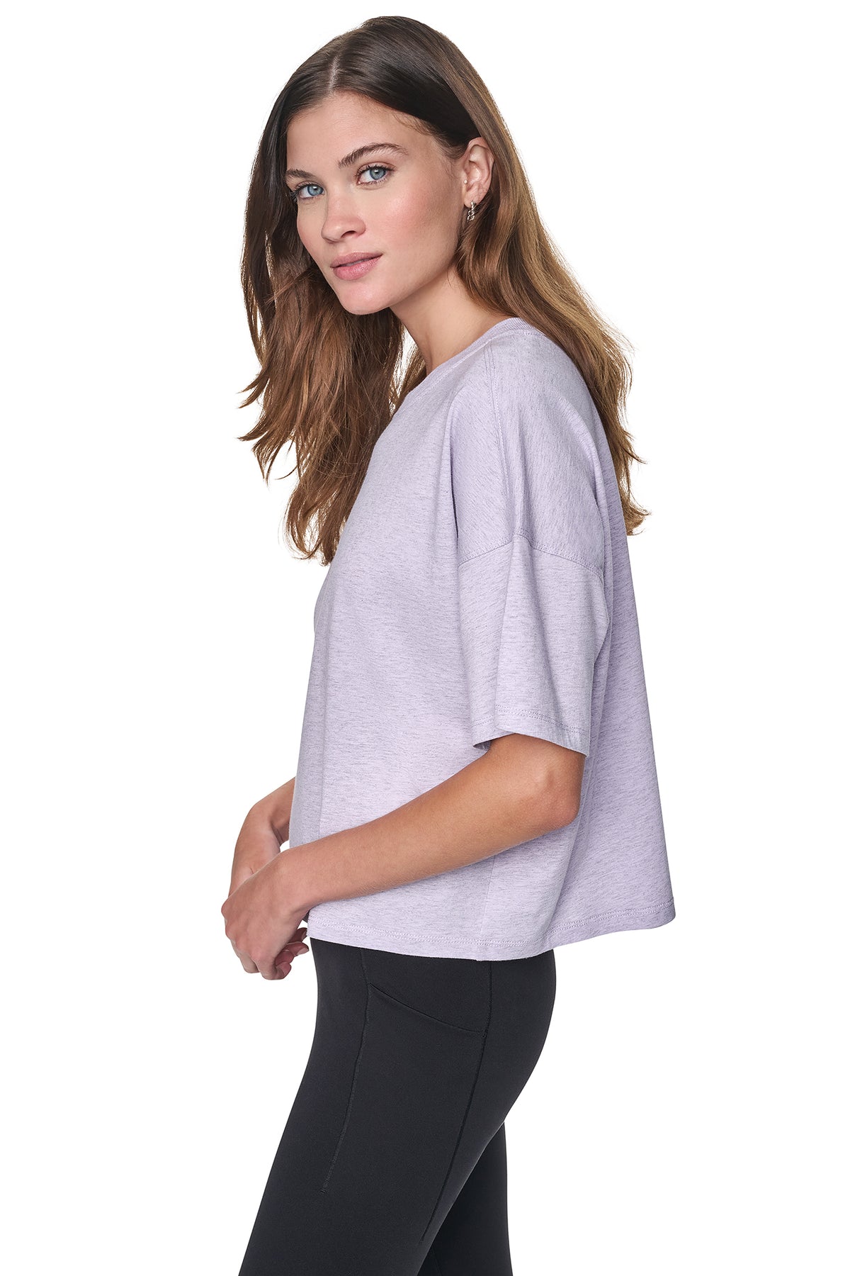 METALLIC EMBROIDERY LOGO BOXY TEE VIEW 2