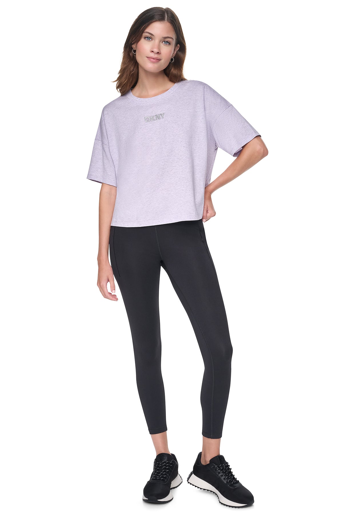 METALLIC EMBROIDERY LOGO BOXY TEE VIEW 2