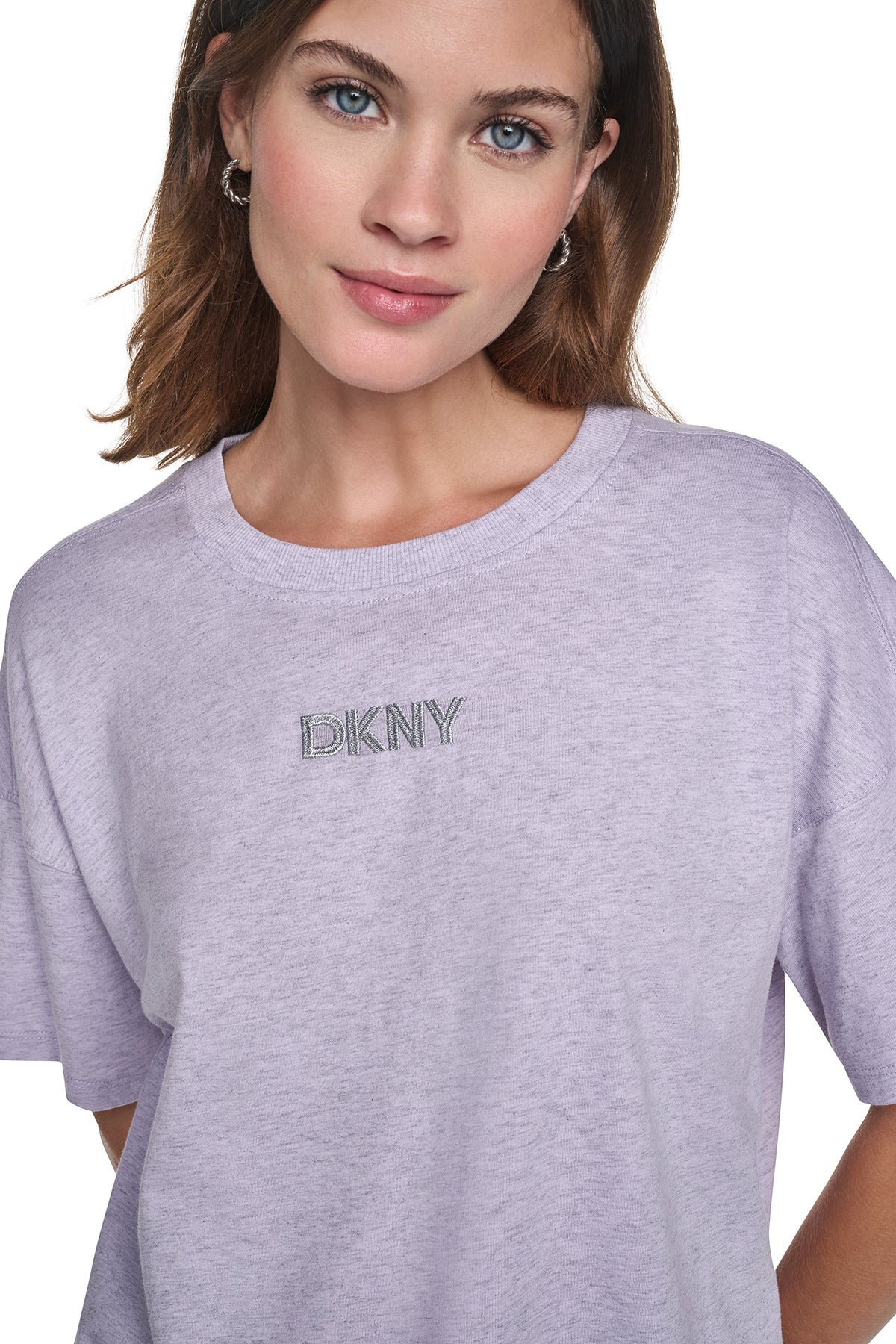 METALLIC EMBROIDERY LOGO BOXY TEE VIEW 2