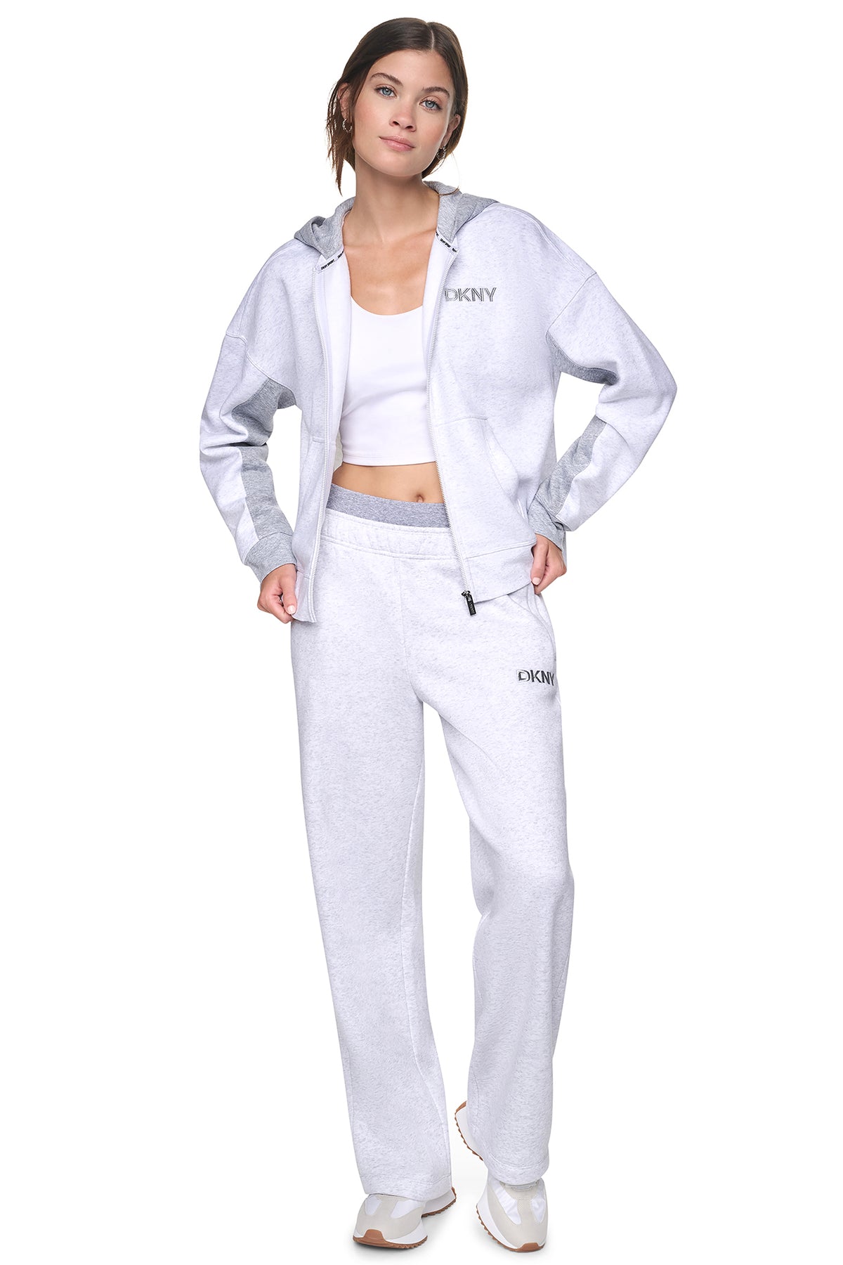 METALLIC EMBROIDERY LOGO OVERSIZED HOODIE VIEW 2