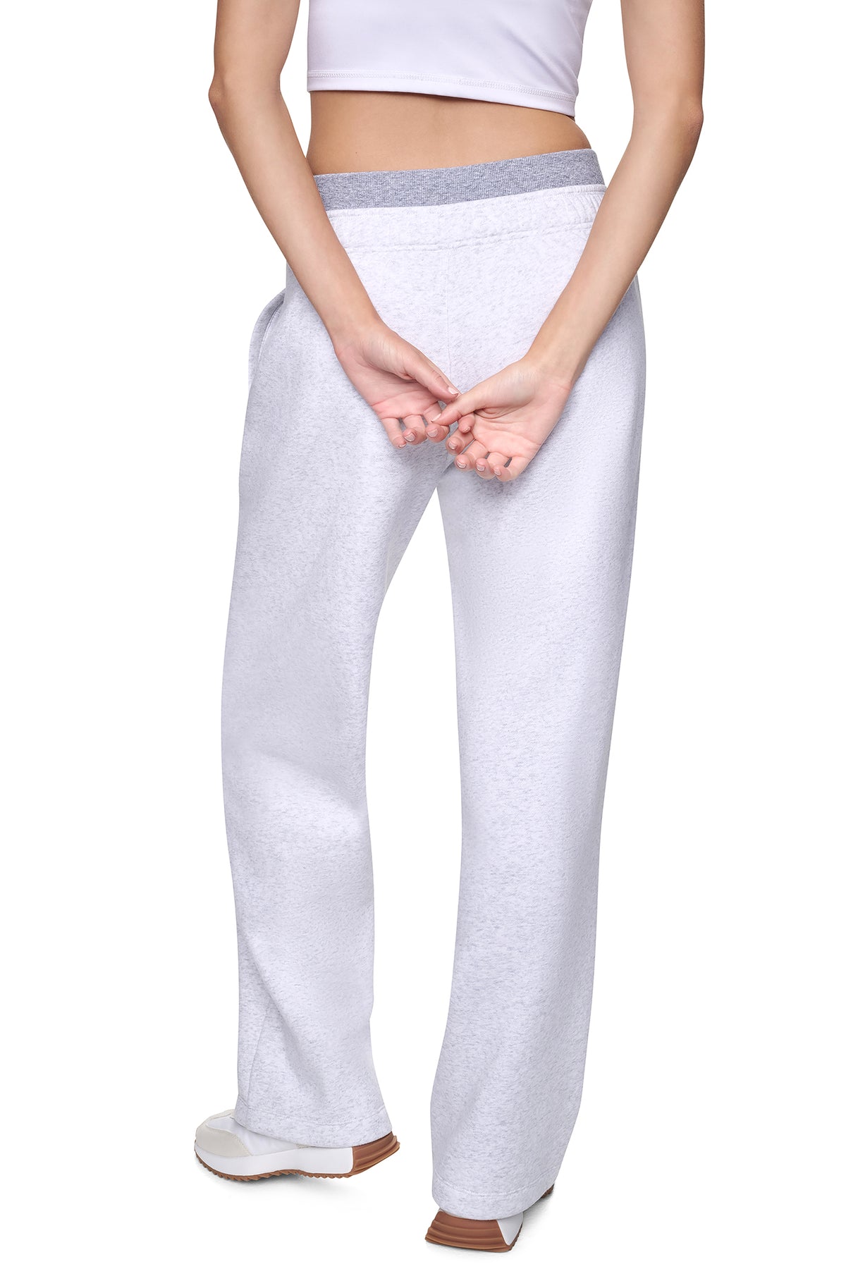 HIGH-RISE METALLIC EMBROIDERY LOGO BOYFRIEND PANT VIEW 2