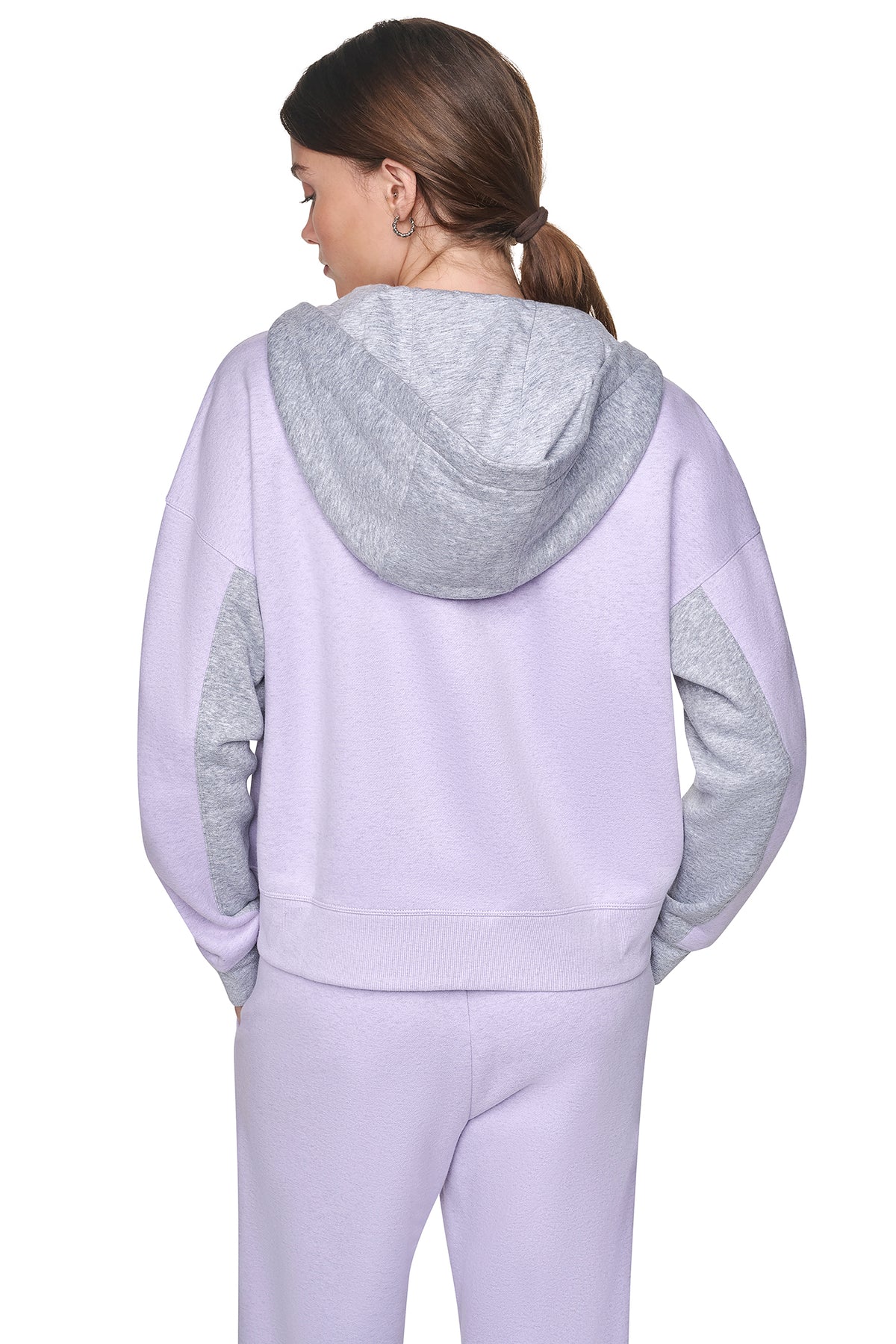 METALLIC EMBROIDERY LOGO OVERSIZED HOODIE VIEW 2