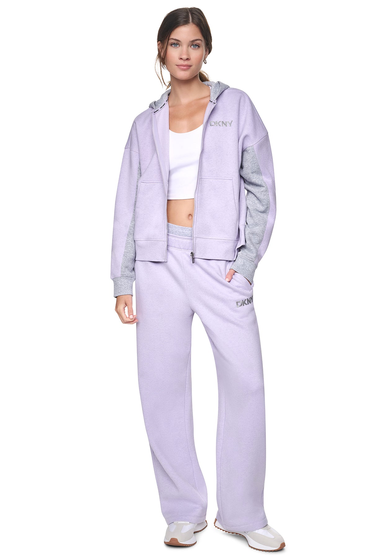 METALLIC EMBROIDERY LOGO OVERSIZED HOODIE VIEW 2