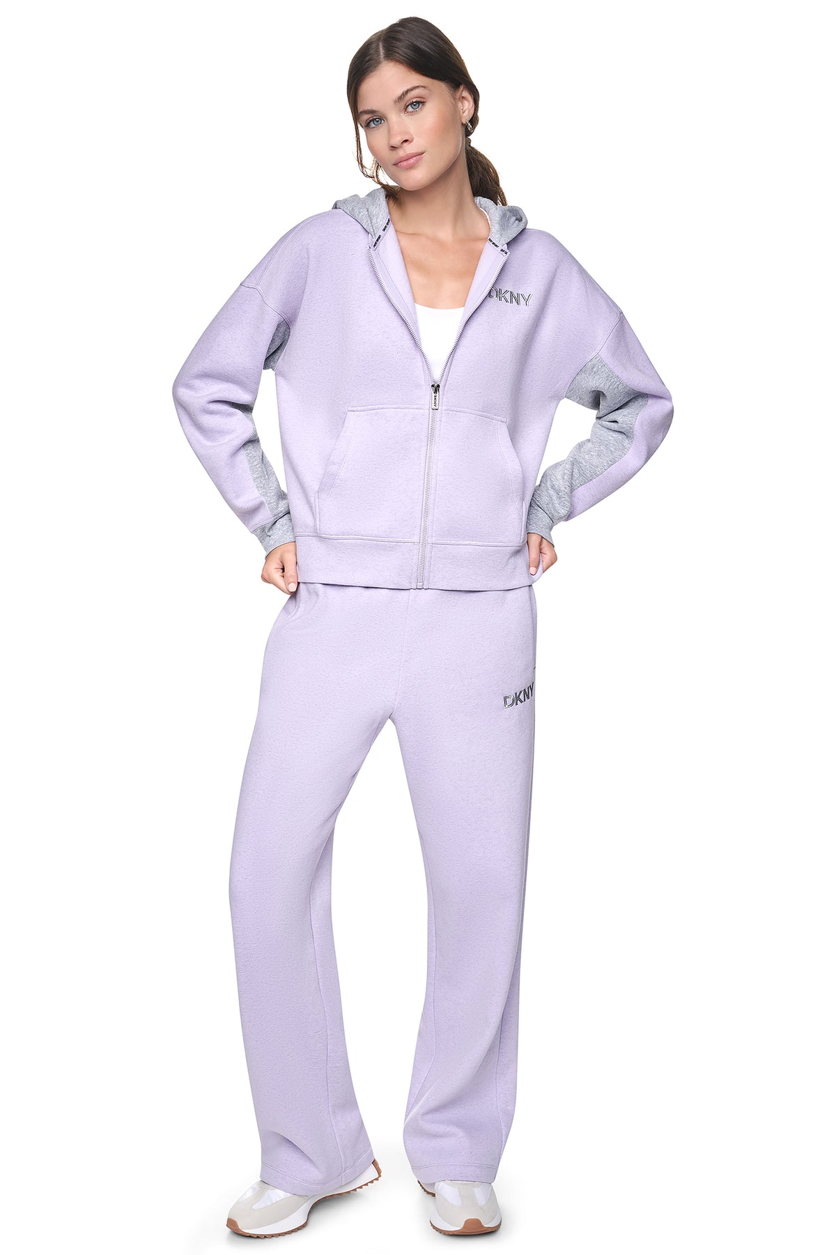METALLIC EMBROIDERY LOGO OVERSIZED HOODIE VIEW 2