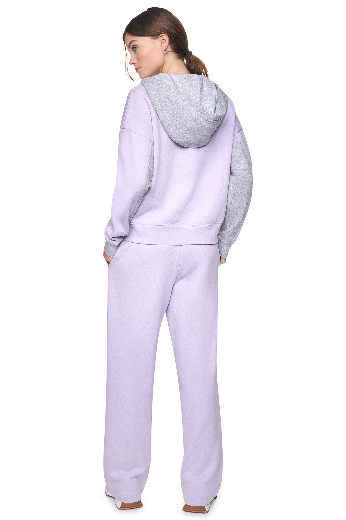 METALLIC EMBROIDERY LOGO OVERSIZED HOODIE VIEW 2