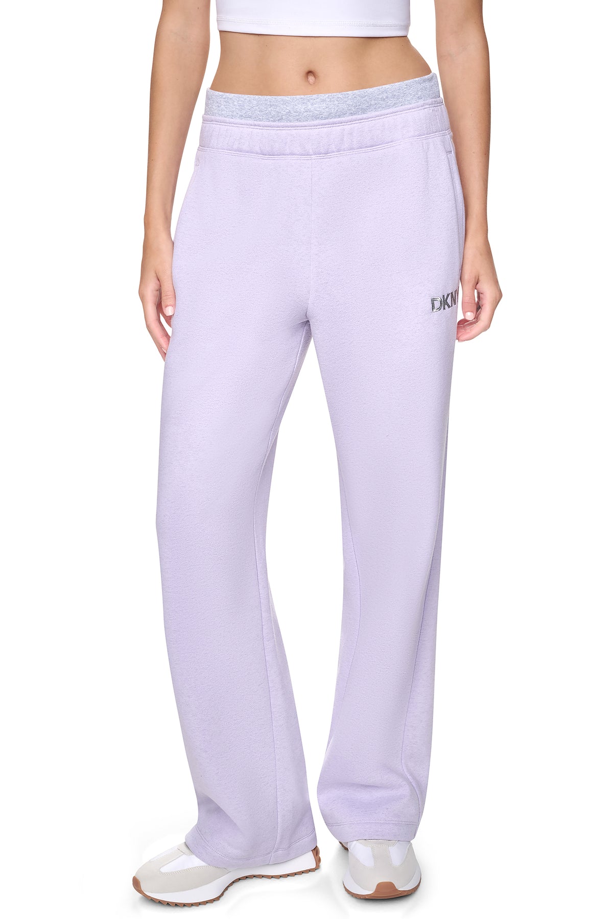 HIGH-RISE METALLIC EMBROIDERY LOGO BOYFRIEND PANT VIEW 2