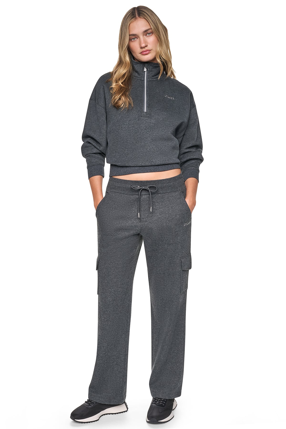 METALLIC BUBBLE LOGO MID-RISE CARGO PANT VIEW 2