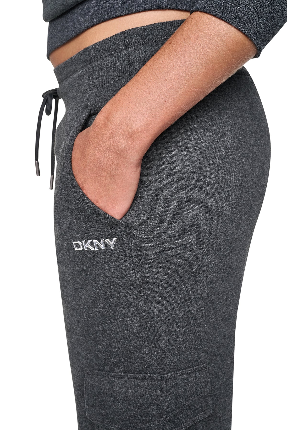 METALLIC BUBBLE LOGO MID-RISE CARGO PANT VIEW 2