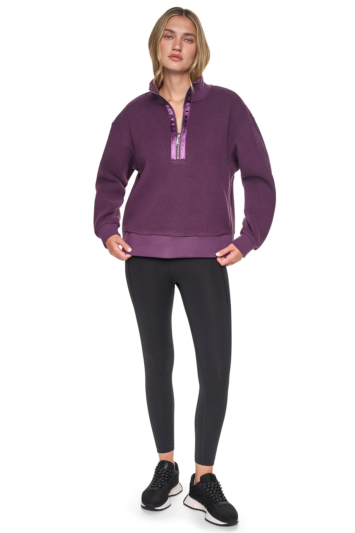 HALF-ZIP SHERPA MOCK NECK PULLOVER VIEW 2