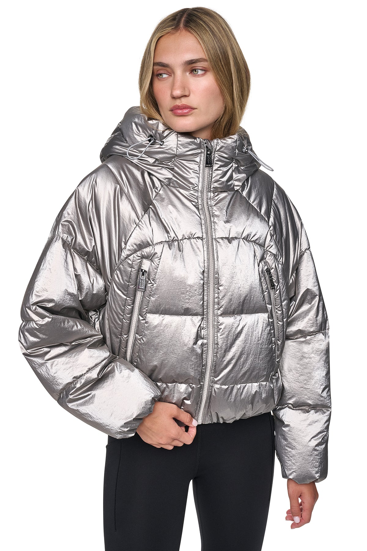 SHORT HOODED PUFFER VIEW 2